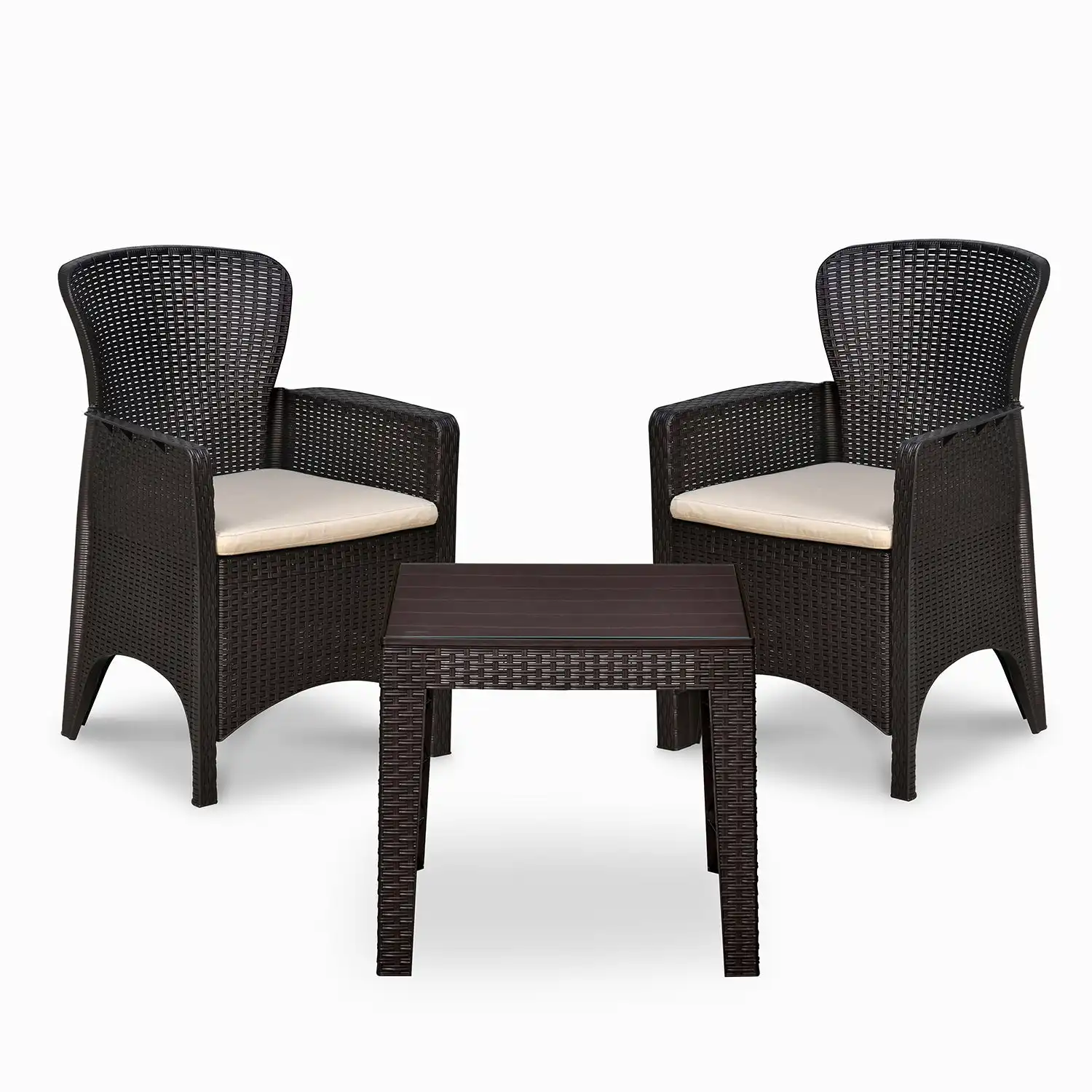 Nilkamal Breeze 2 Seater Balcony Sofa set with Center Table with Glass - Image 6