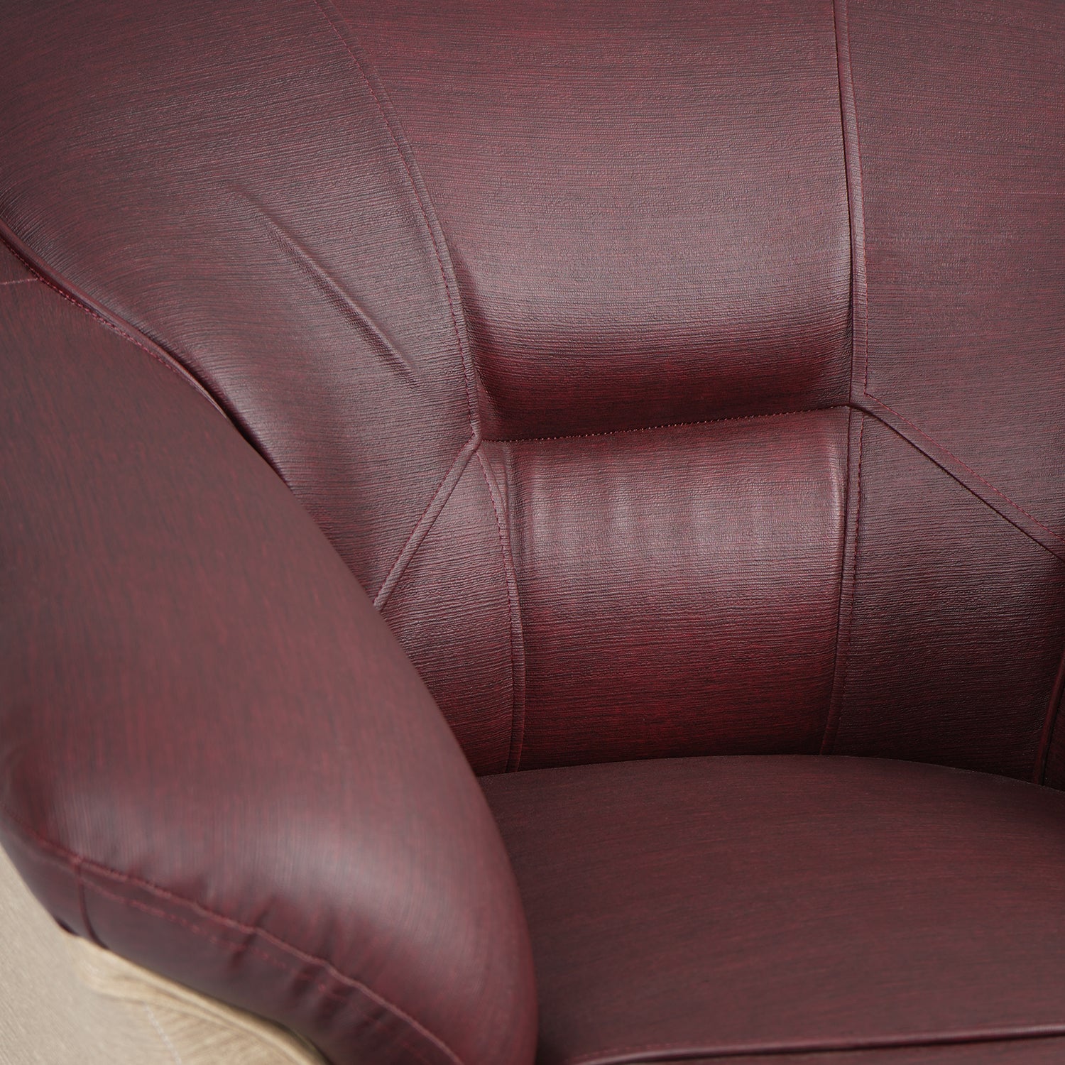 Nilkamal Bright 1 Seater Sofa (Maroon Beige) - Image 8