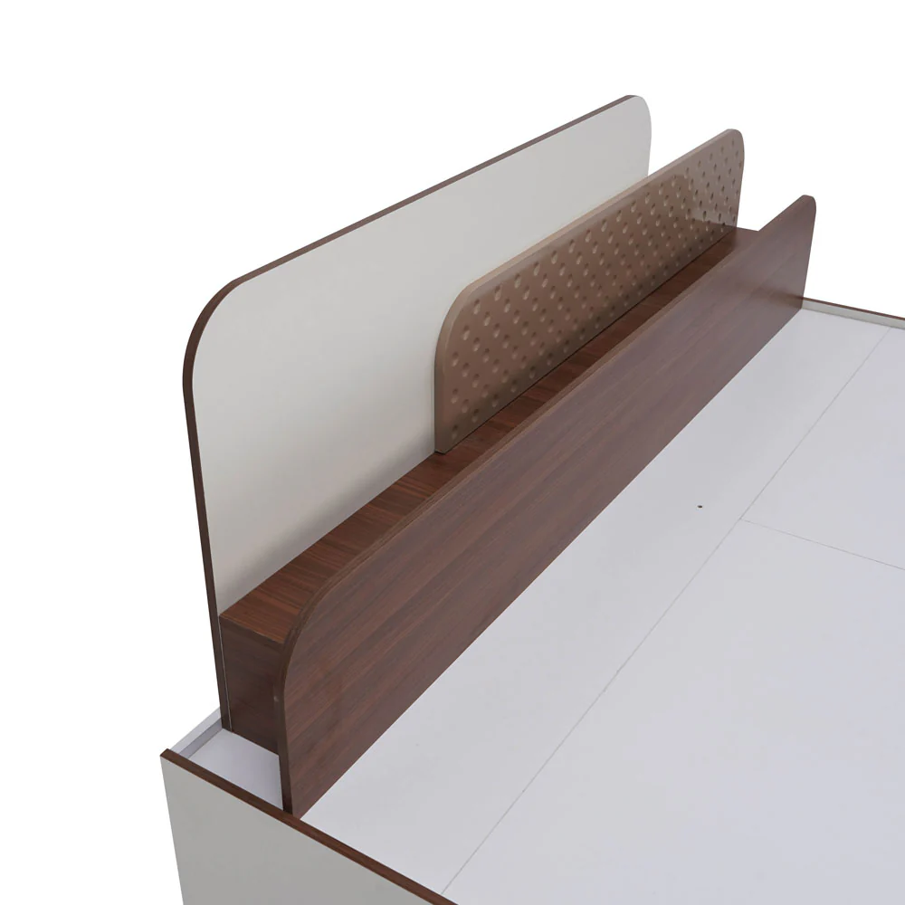 Nilkamal Bruce Queen Bed with Box Storage (Walnut & Cappuccino) - Image 4
