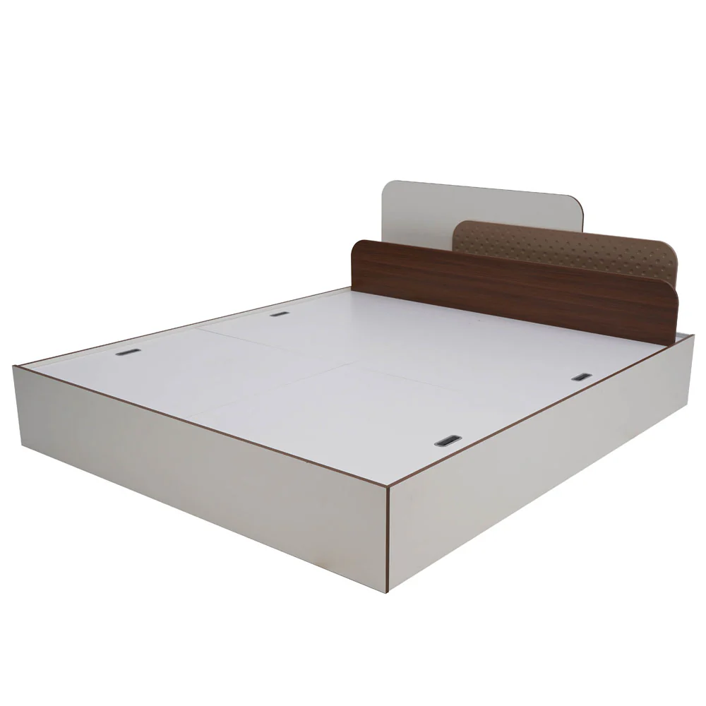 Nilkamal Bruce Queen Bed with Box Storage (Walnut & Cappuccino) - Image 5