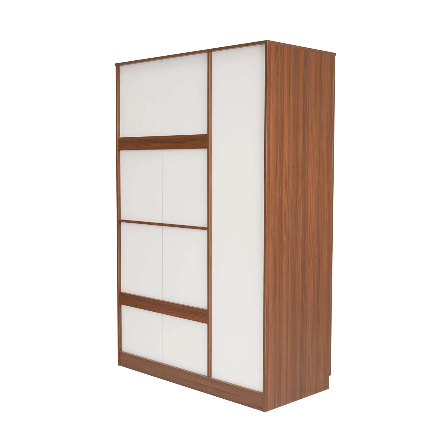Nilkamal Calipso 3 Door Wardrobe With Mirror (Classic Plank Walnut) - Image 7