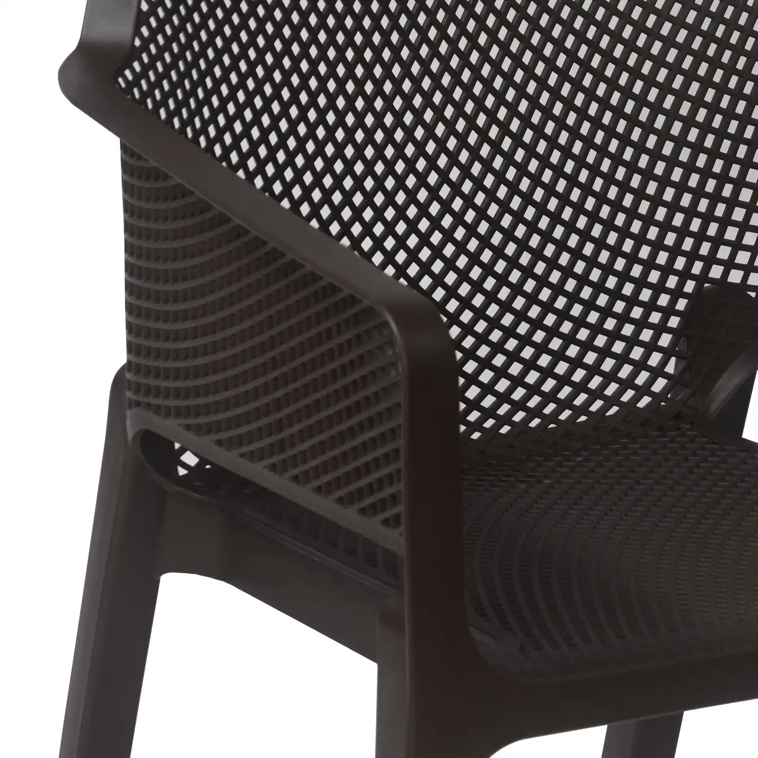 Nilkamal Captain Plastic Arm Chair (Season Rust Brown) - Image 10