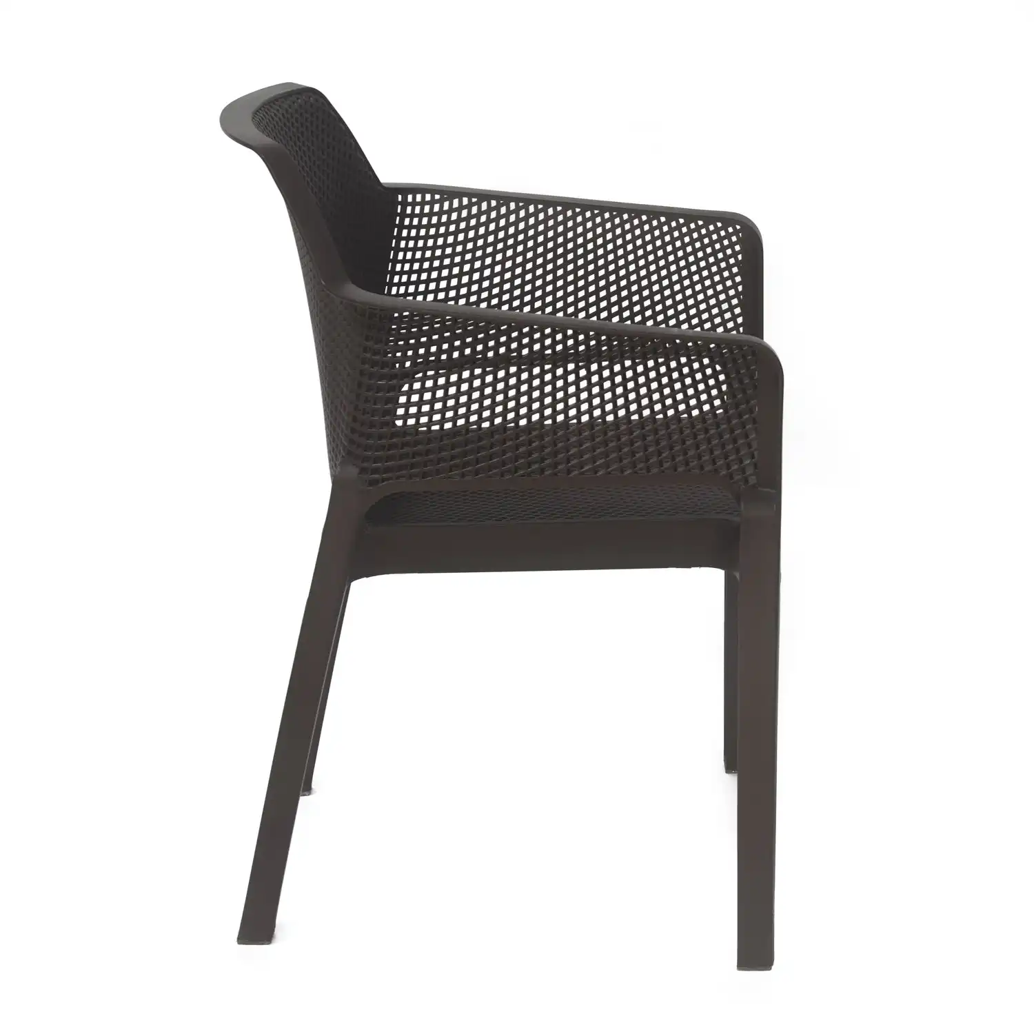 Nilkamal Captain Plastic Arm Chair (Season Rust Brown) - Image 6