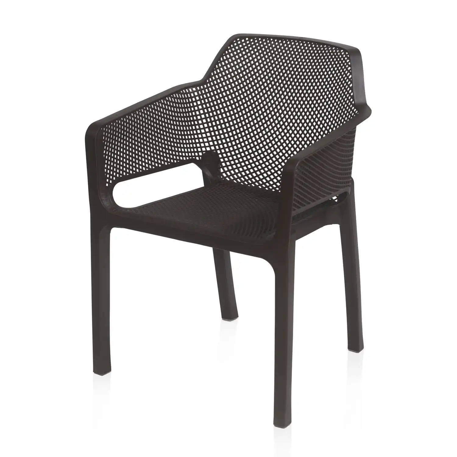 Nilkamal Captain Plastic Arm Chair (Season Rust Brown) - Image 7