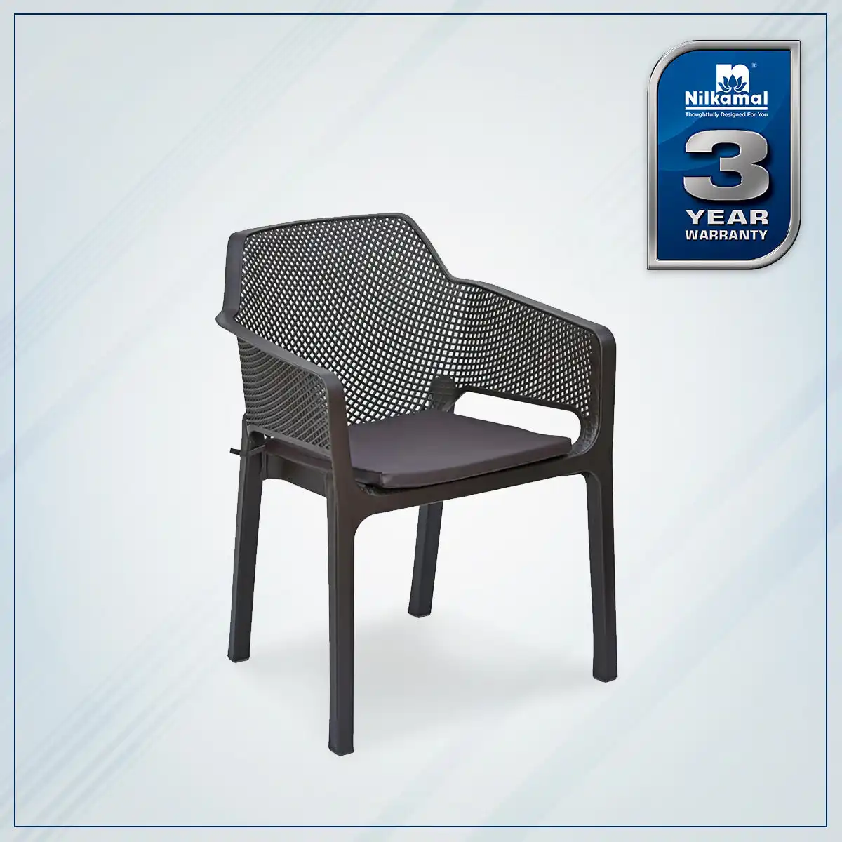 Nilkamal Captain Chair with Leatherette Cushion - Image 2
