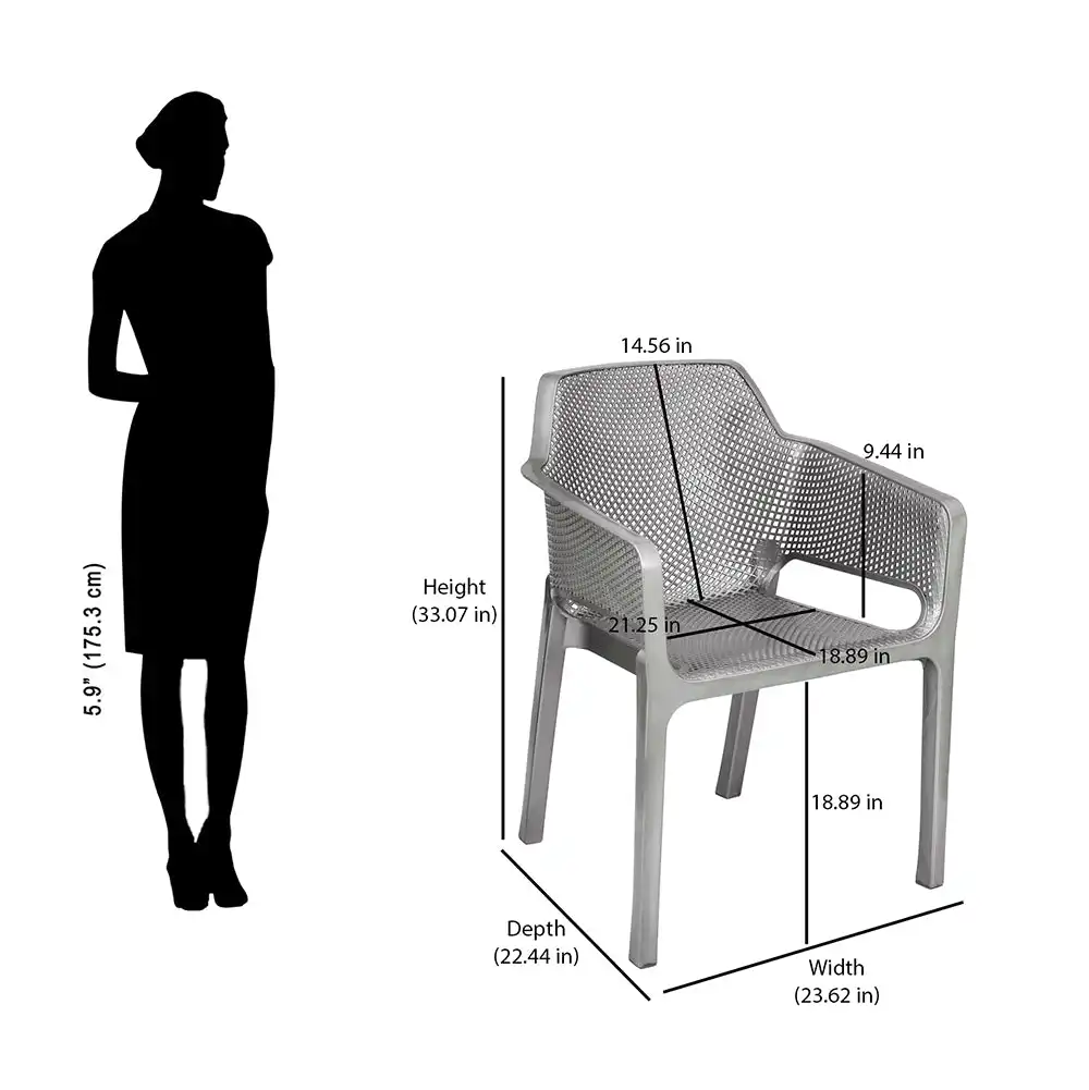 Nilkamal Captain Plastic Arm Chair - Image 10