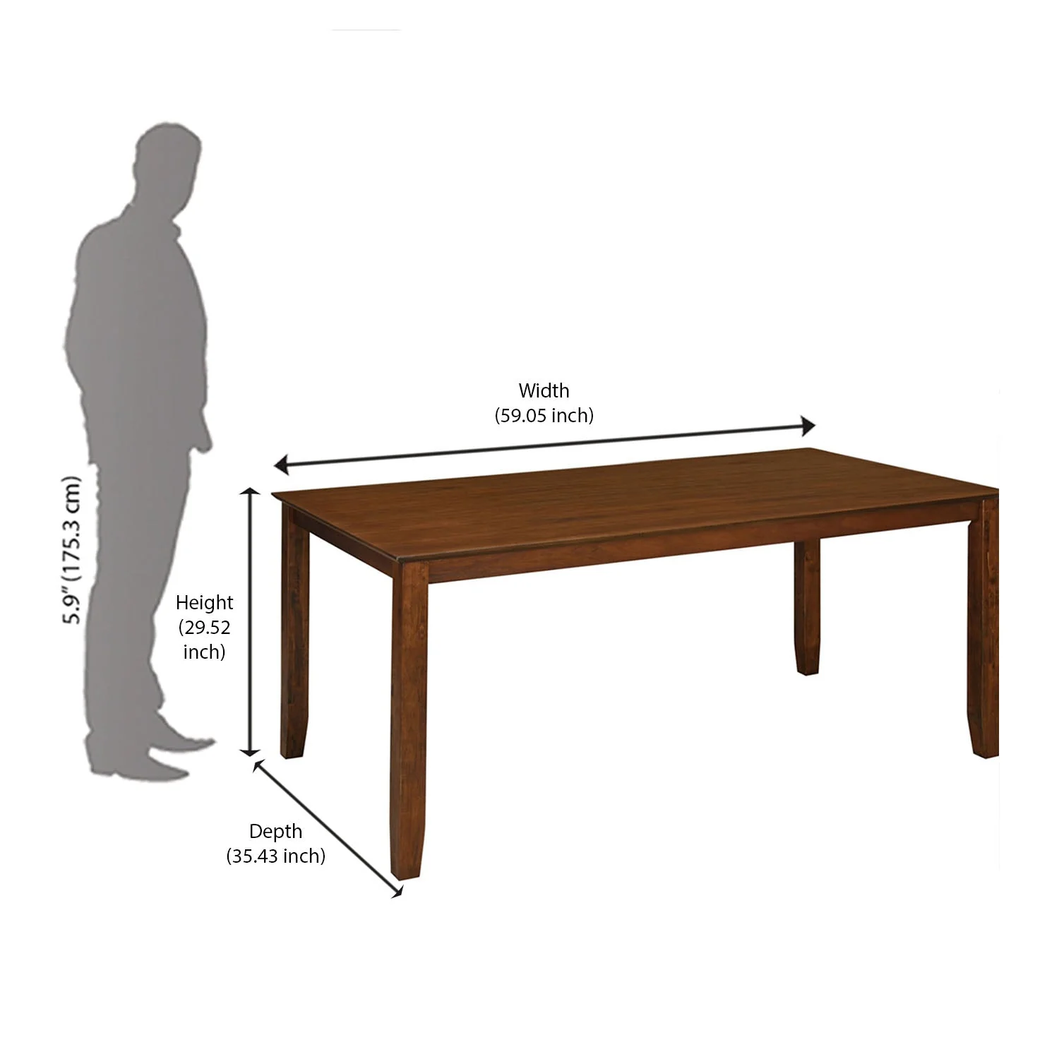 Nilkamal Carter 6 Seater Dining Table (Antique Oak) - Image 9