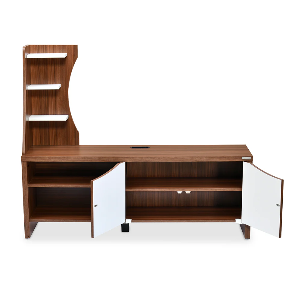 Nilkamal Caspian Wall Unit (Walnut and White) - Image 4