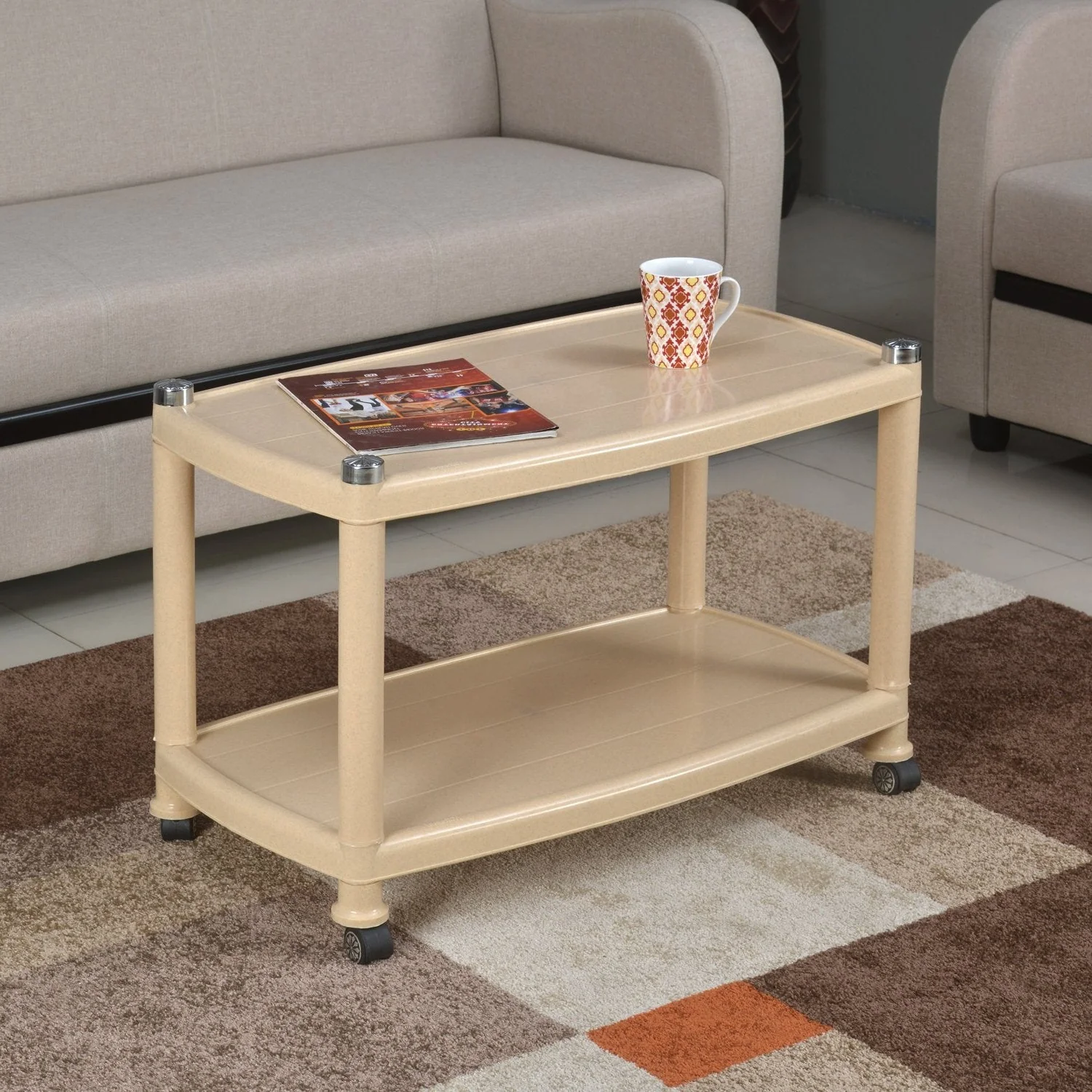 Nilkamal Center Table 5 (Marble Beige) - Image 9