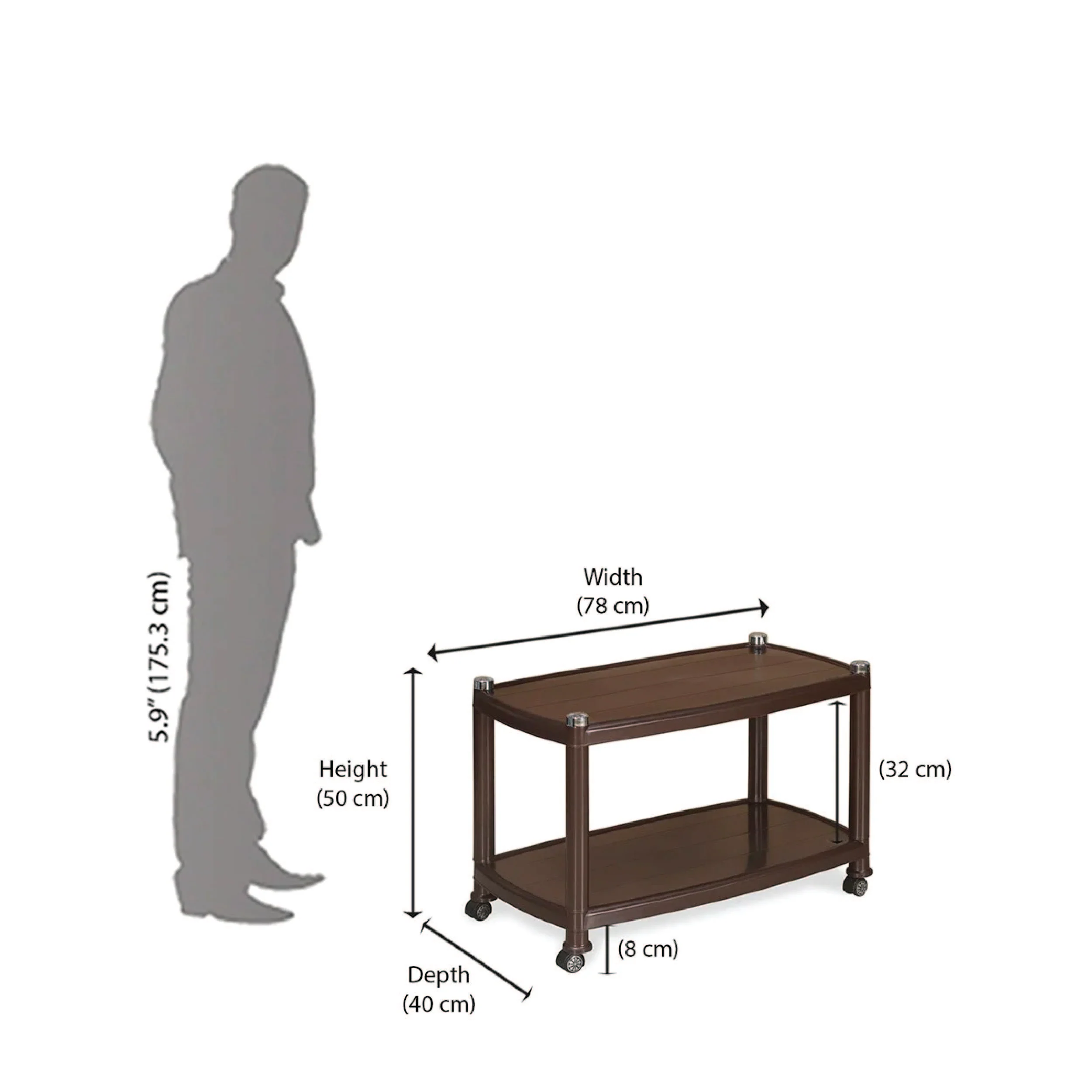 Nilkamal Centro Table 05 (Weather Brown) - Image 8