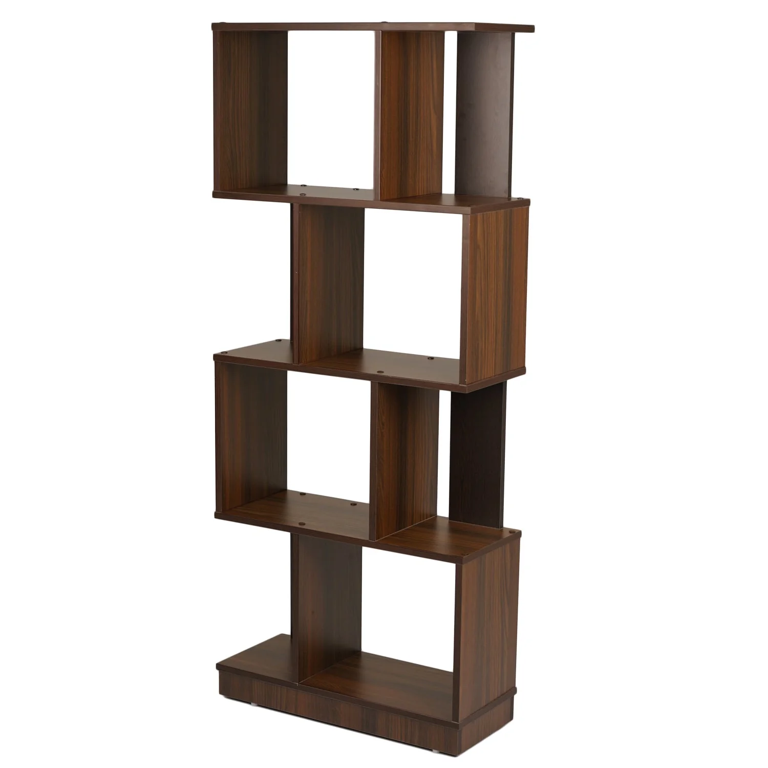 Nilkamal Checkers 4 Tier Book Shelf (Walnut) - Image 3