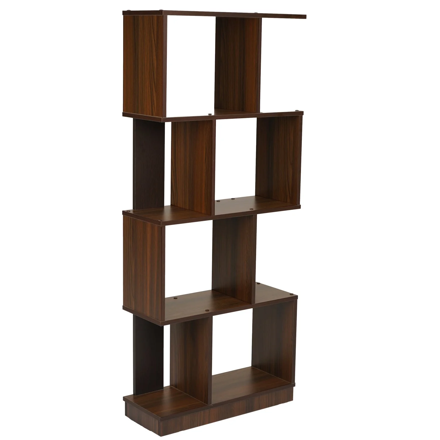 Nilkamal Checkers 4 Tier Book Shelf (Walnut) - Image 4