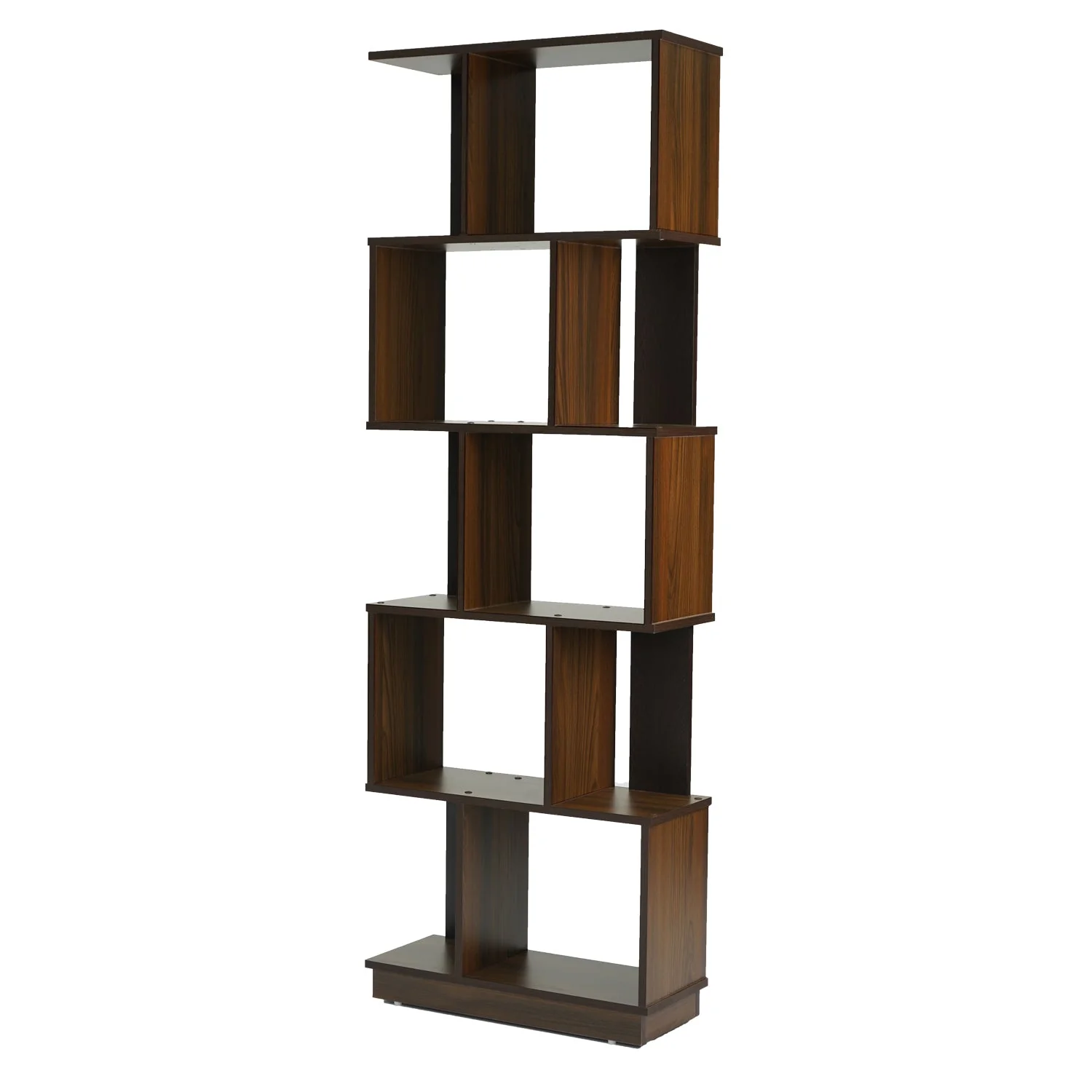 Nilkamal Checkers 5 Tier Book Shelf (Walnut) - Image 3