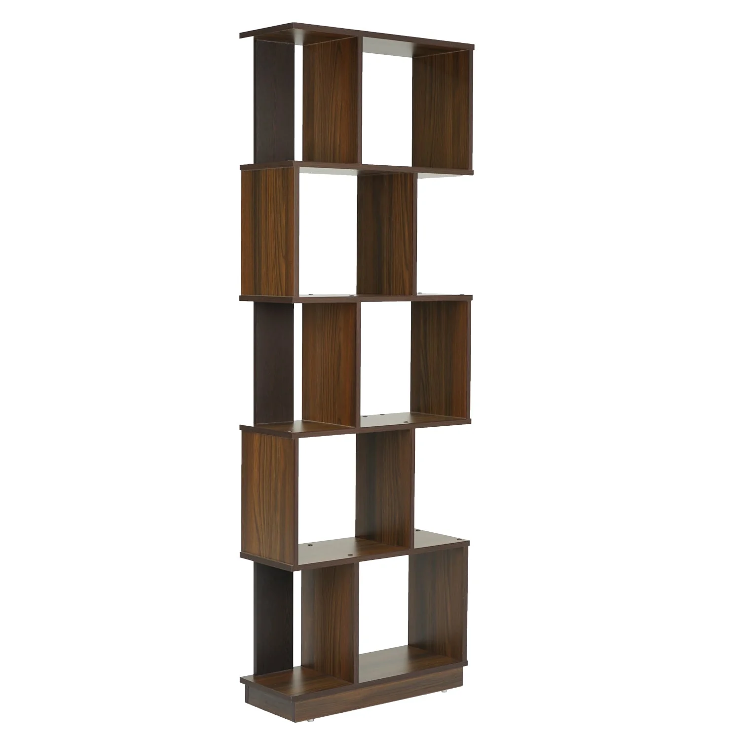 Nilkamal Checkers 5 Tier Book Shelf (Walnut) - Image 4