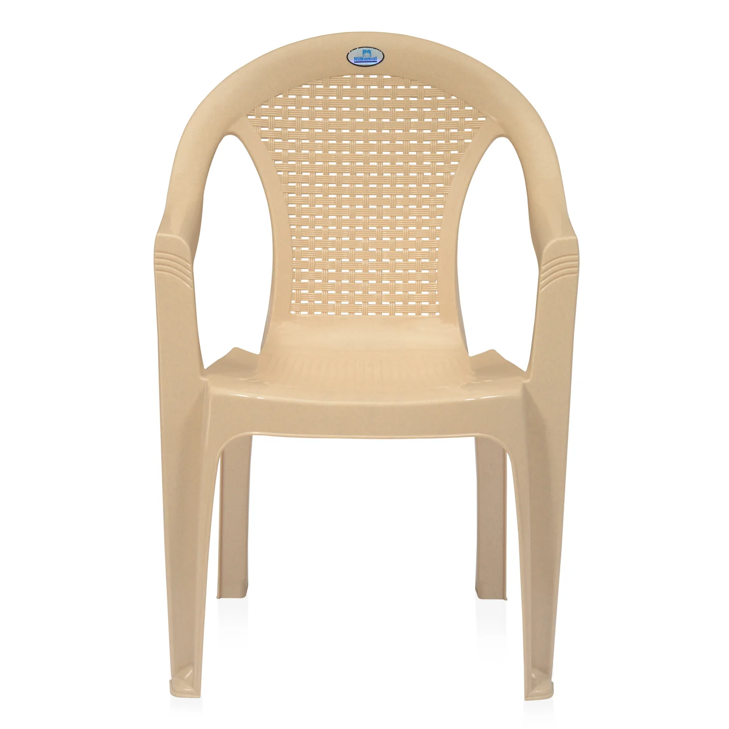 Nilkamal CHR2051 Plastic Arm Chair (Marble Beige) - Image 6