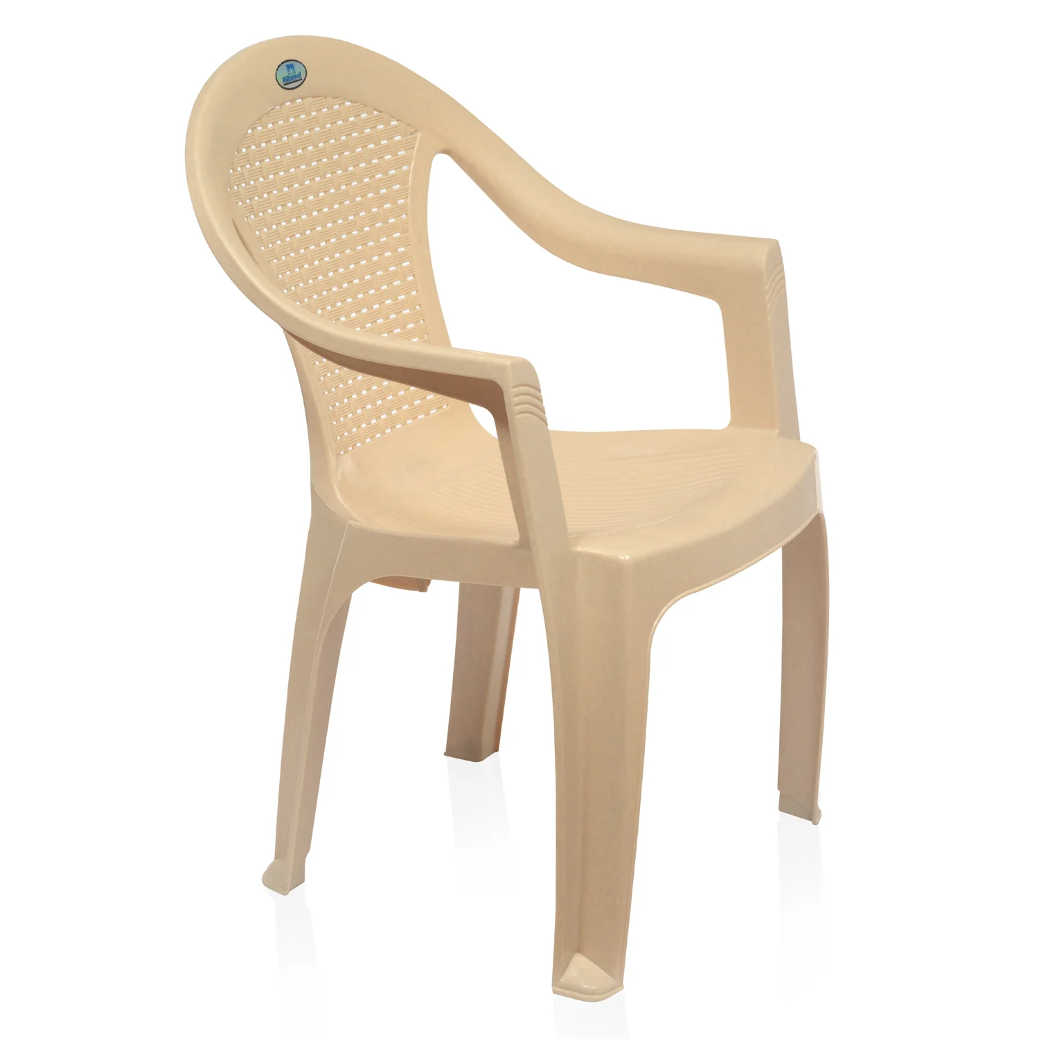 Nilkamal CHR2051 Plastic Arm Chair (Marble Beige) - Image 7