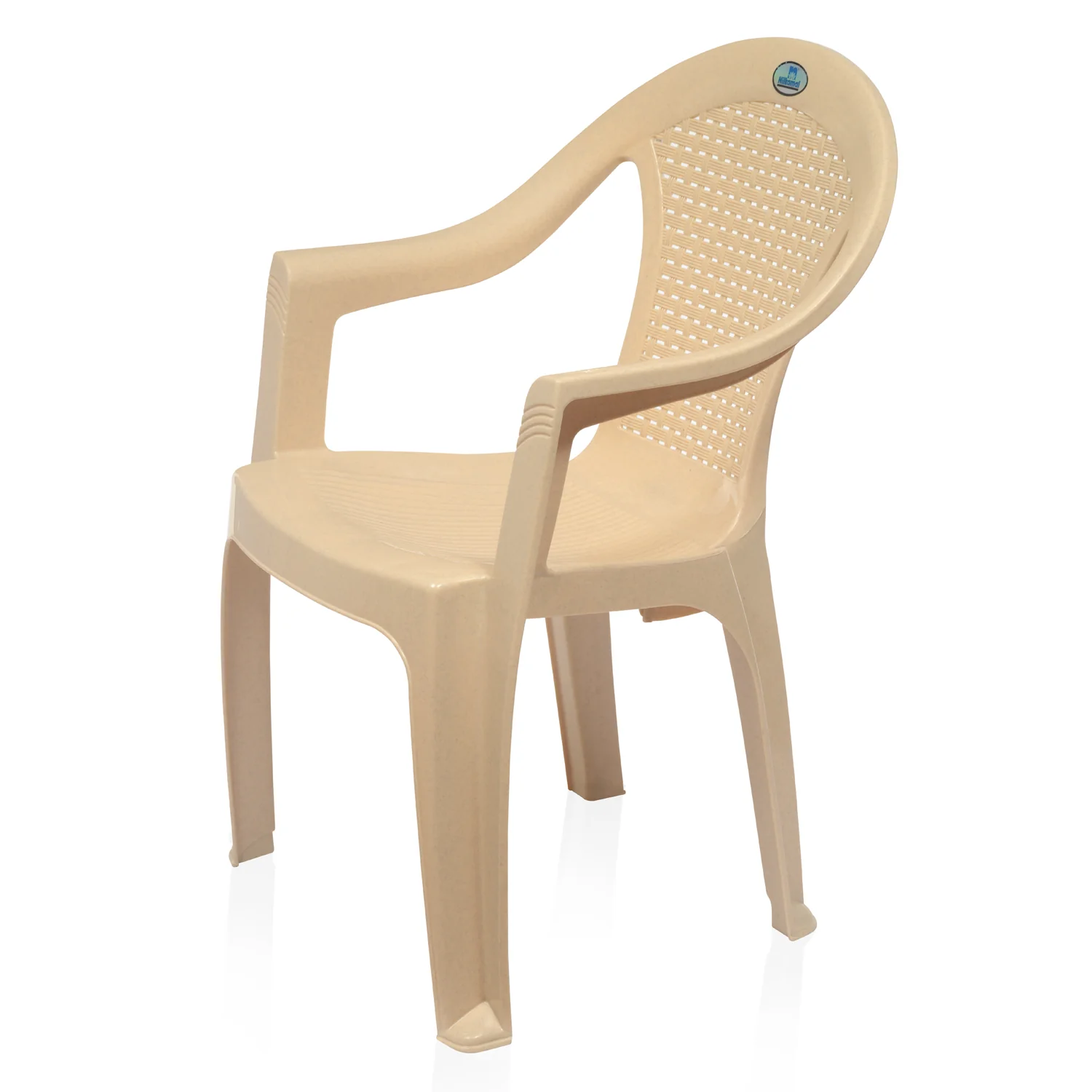 Nilkamal CHR2051 Plastic Arm Chair (Marble Beige) - Image 8