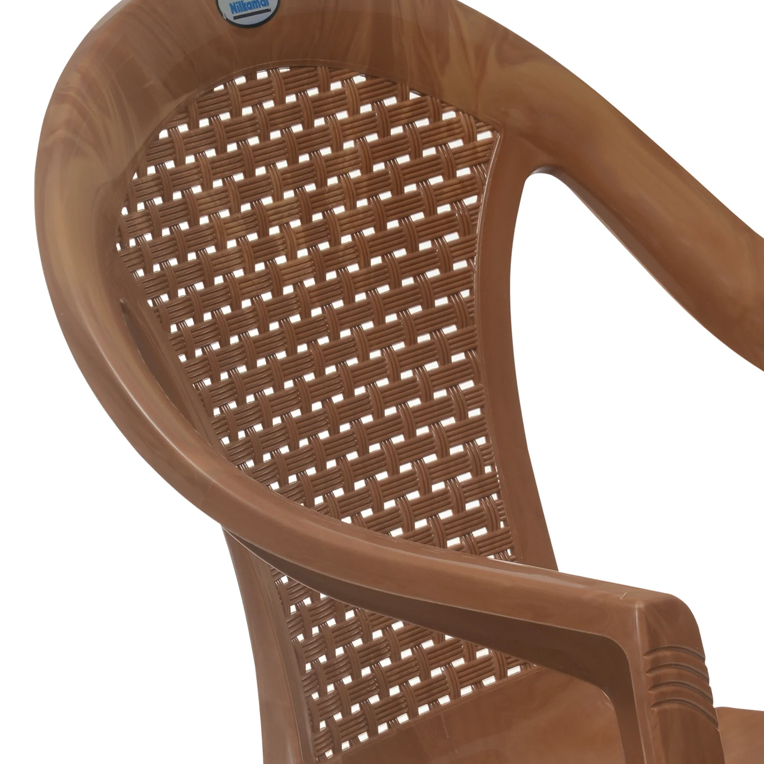 Nilkamal CHR2051 Plastic Arm Chair (Pear Wood) - Image 11