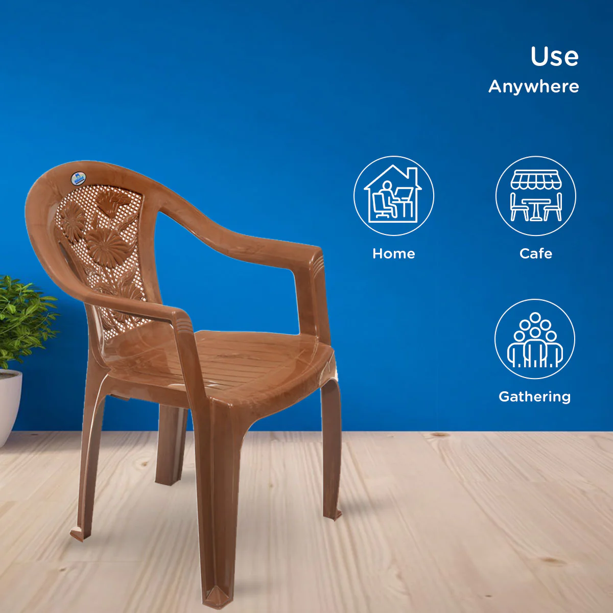 Nilkamal CHR2060 Plastic Chair with Arm - Image 3