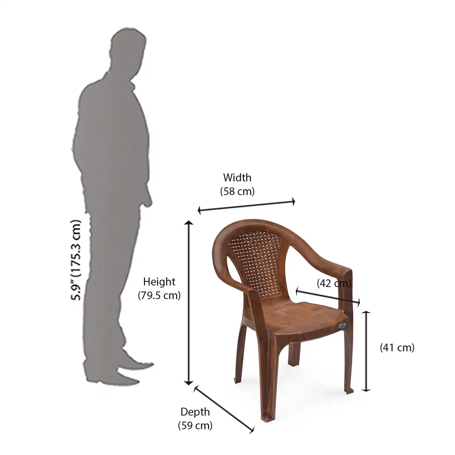 Nilkamal CHR2061 Plastic Arm Chair - Image 26