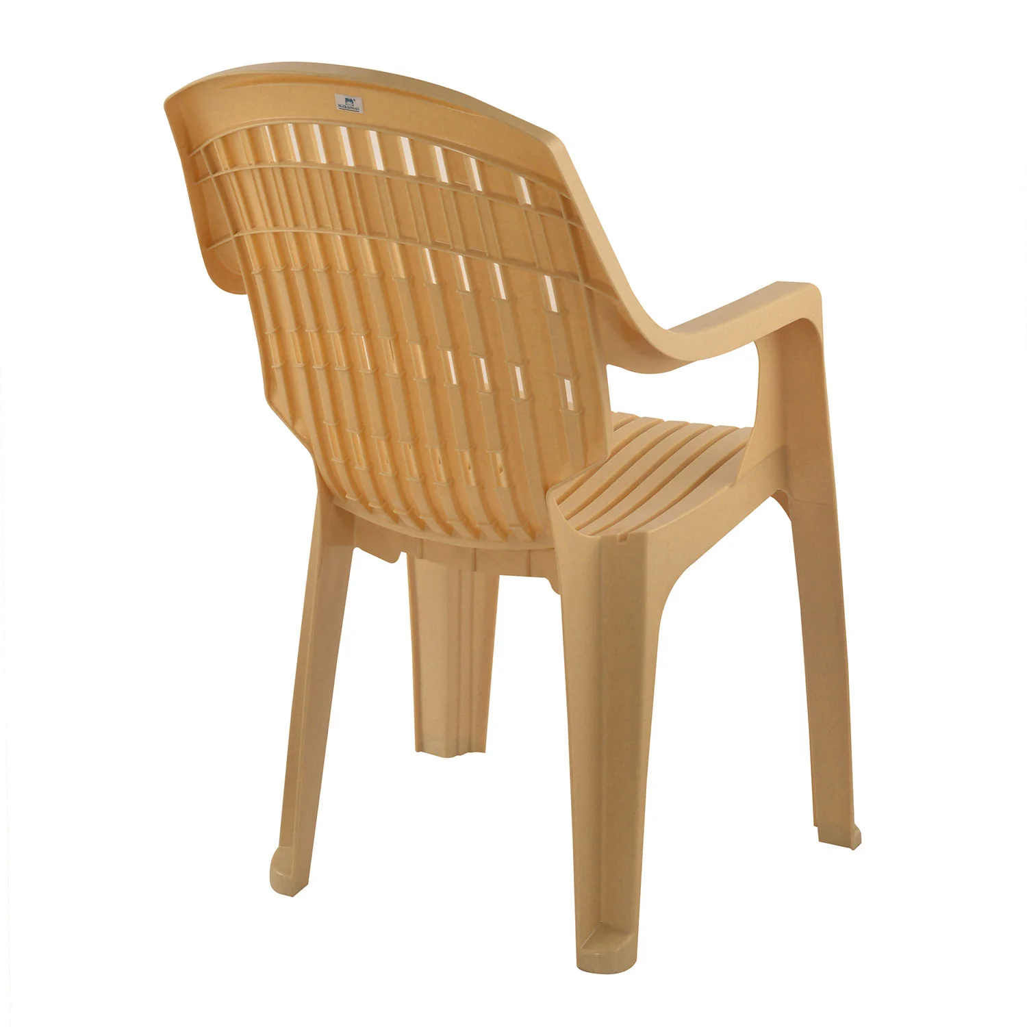 Nilkamal CHR2230 Plastic Arm Chair (Marble Beige) - Image 8