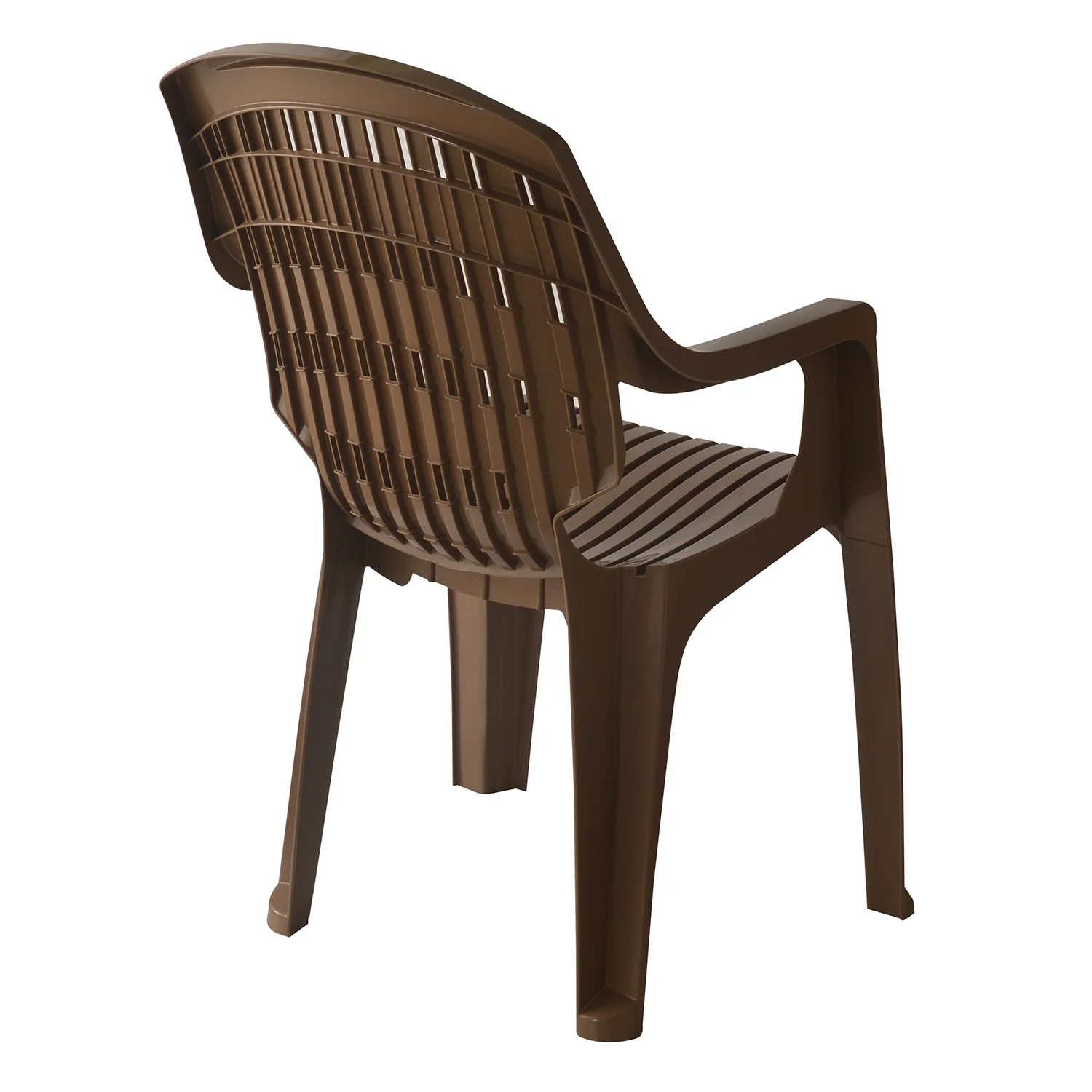 Nilkamal CHR2230 Plastic Arm Chair (Rattan Dark Beige) - Image 5