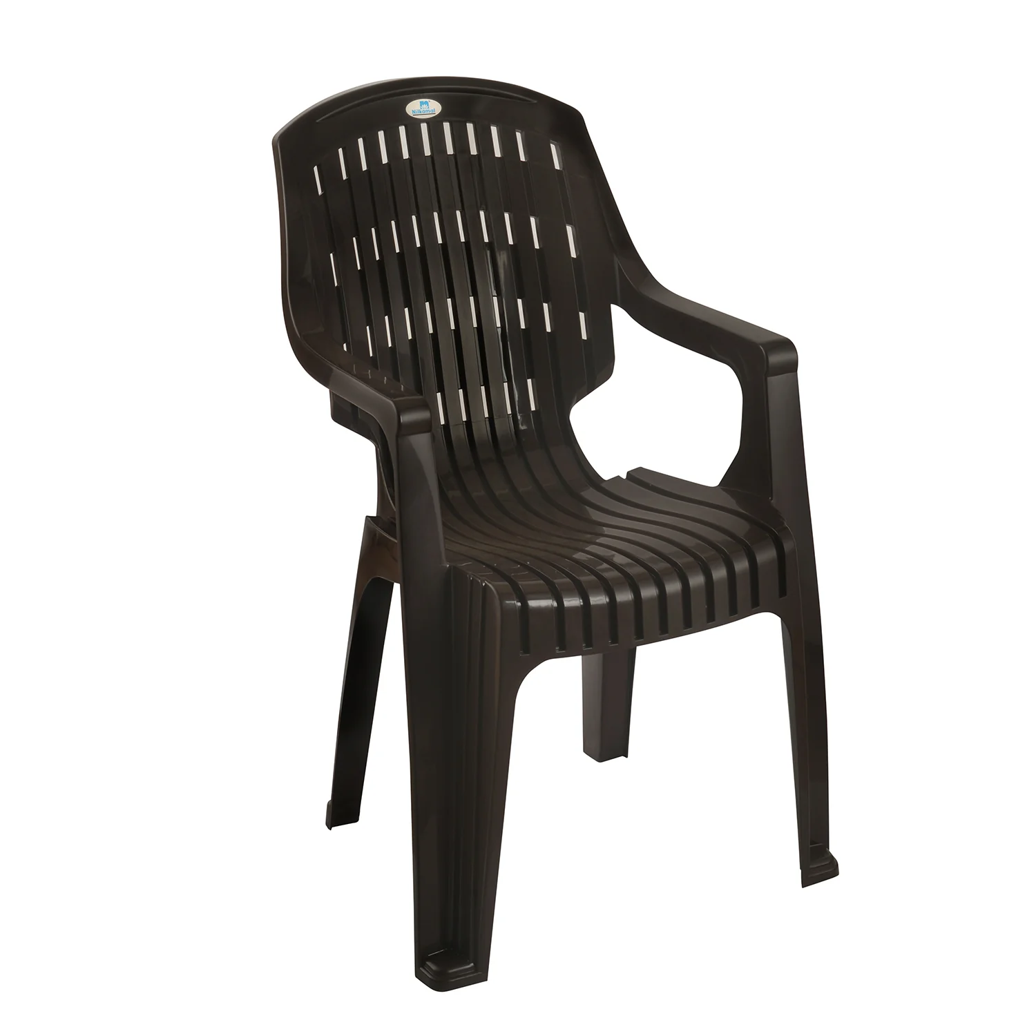 Nilkamal CHR2230 Plastic Arm Chair(Season Rust Brown) - Image 4