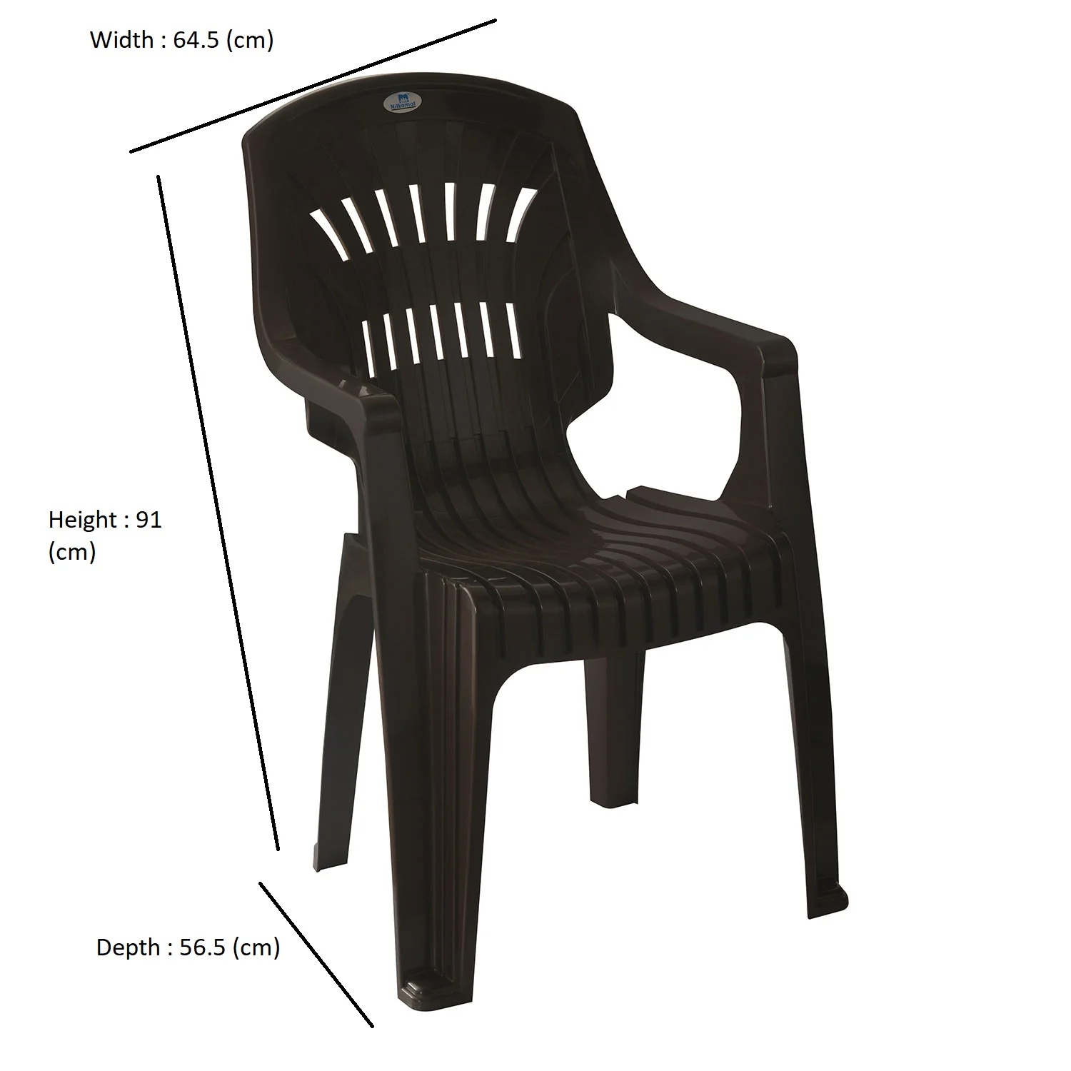 Nilkamal CHR2231 Plastic Arm Chair - Image 21