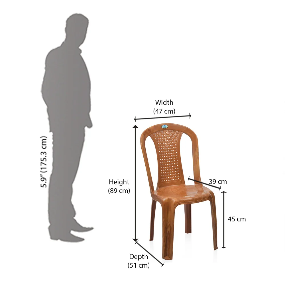 Nilkamal CHR4002 Plastic Armless Chair - Image 13