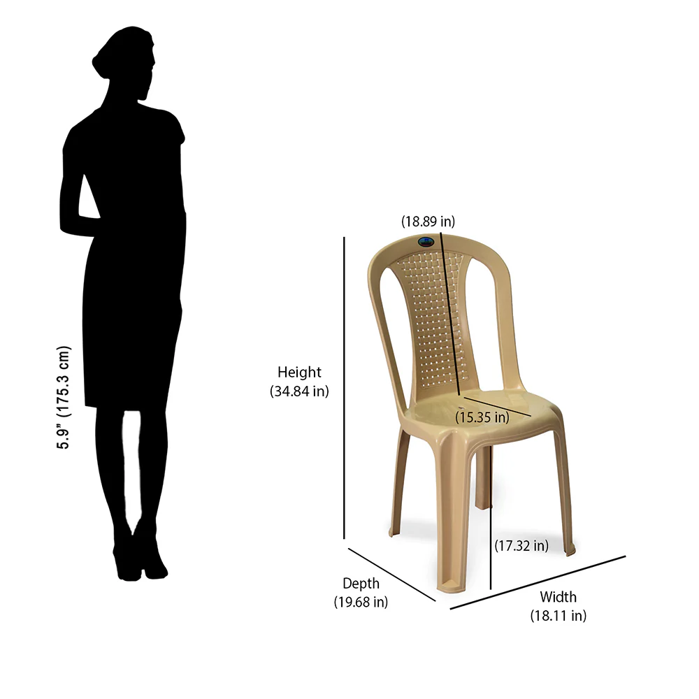 Nilkamal CHR4002 Plastic Armless Chair - Image 67