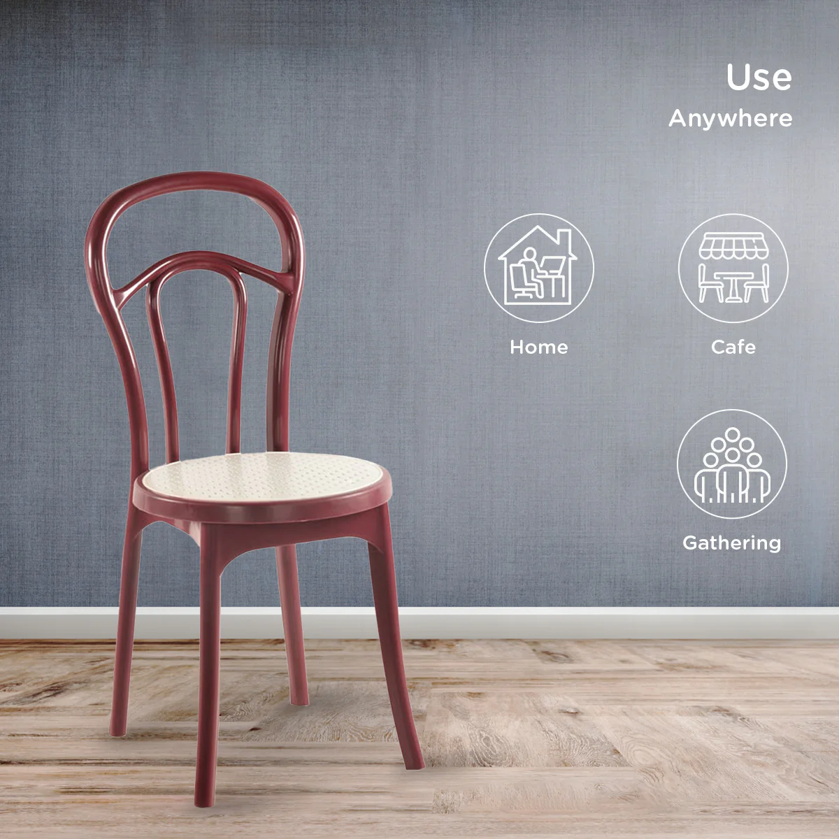 Nilkamal CHR 4040 without Cushion Armless Chair - Image 3
