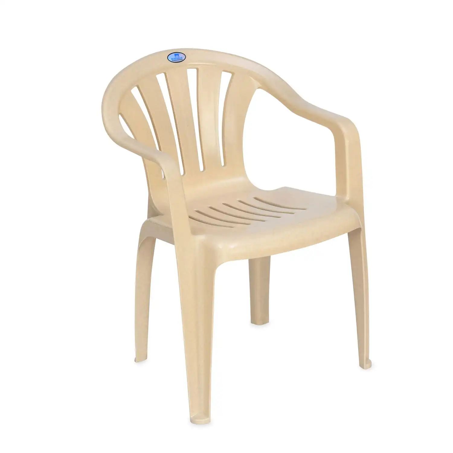 Nilkamal CHR2005 Plastic Arm Chair (Marble Beige) - Image 3