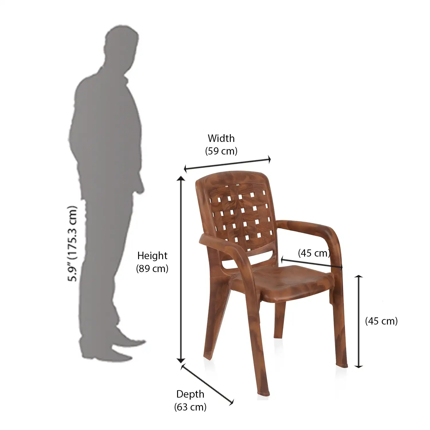 Nilkamal CHR2146 Plastic Arm Chair - Image 27