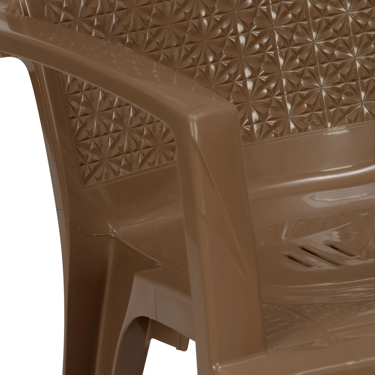 Nilkamal CHR2225 Plastic Arm Chair (Rattan Dark Beige) - Image 11