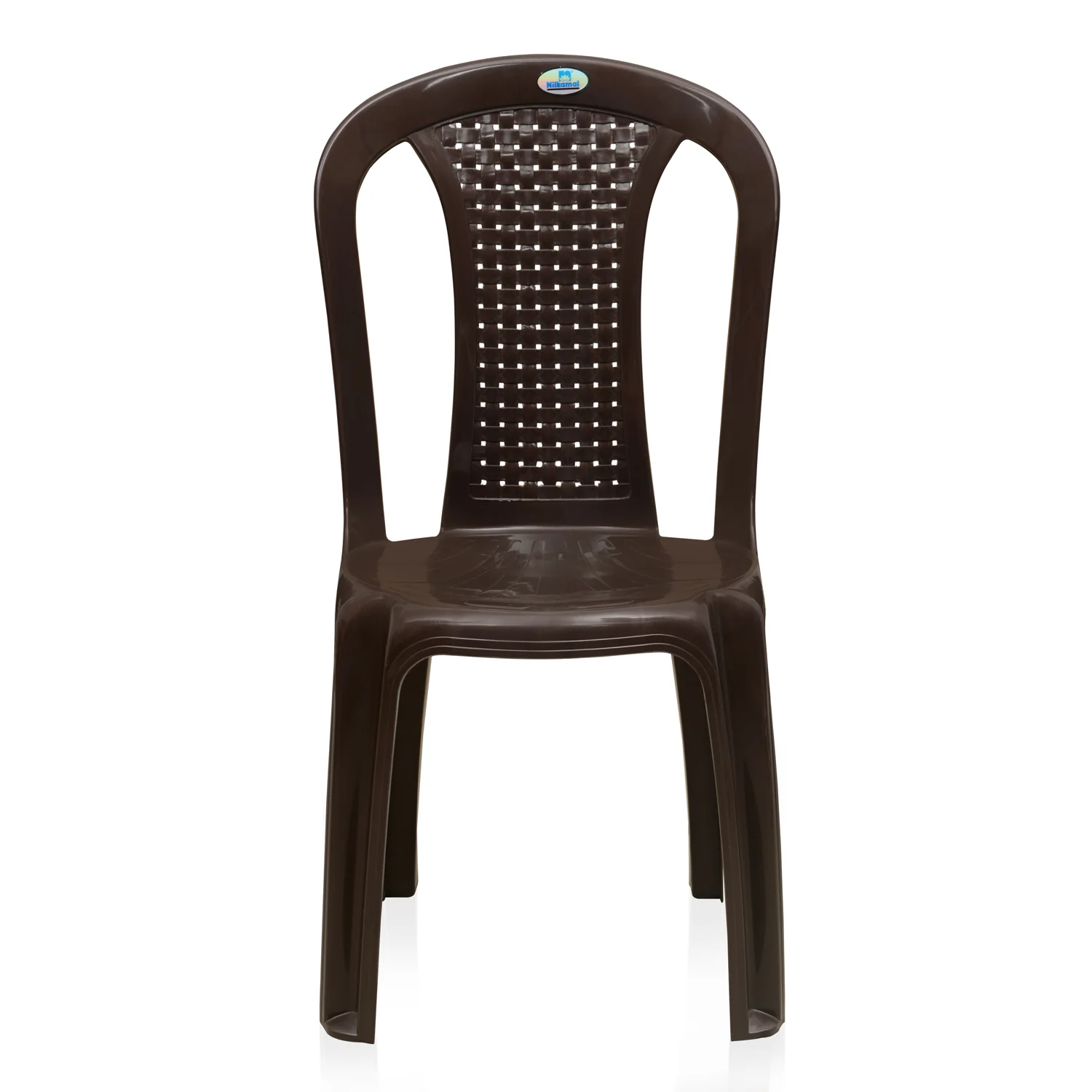 Nilkamal CHR4002 Plastic Armless Chair (Weather Brown) - Image 5