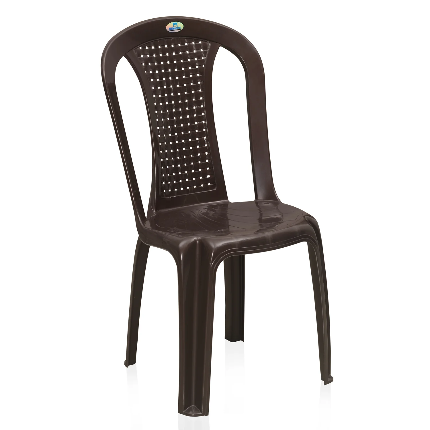 Nilkamal CHR4002 Plastic Armless Chair (Weather Brown) - Image 6