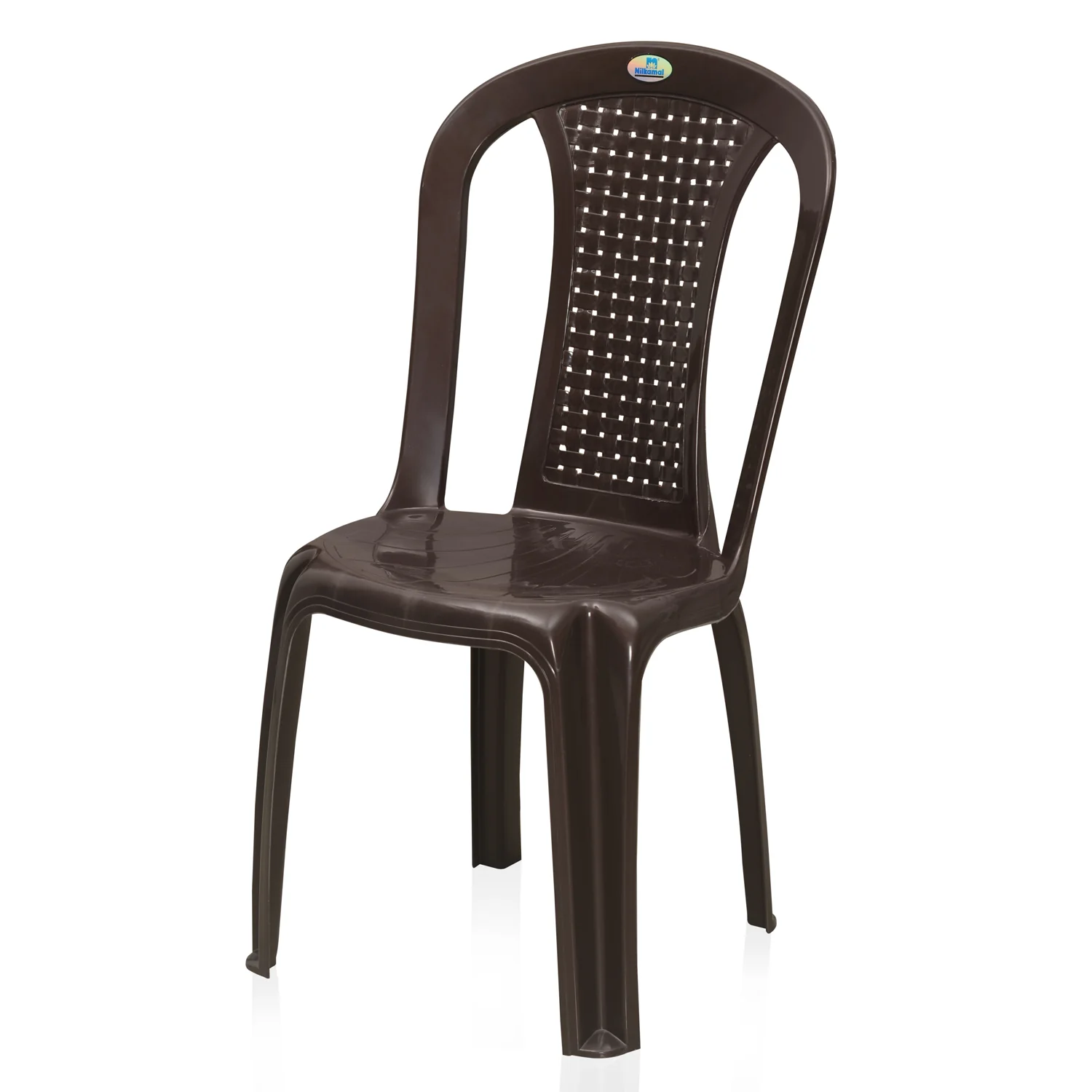 Nilkamal CHR4002 Plastic Armless Chair (Weather Brown) - Image 7