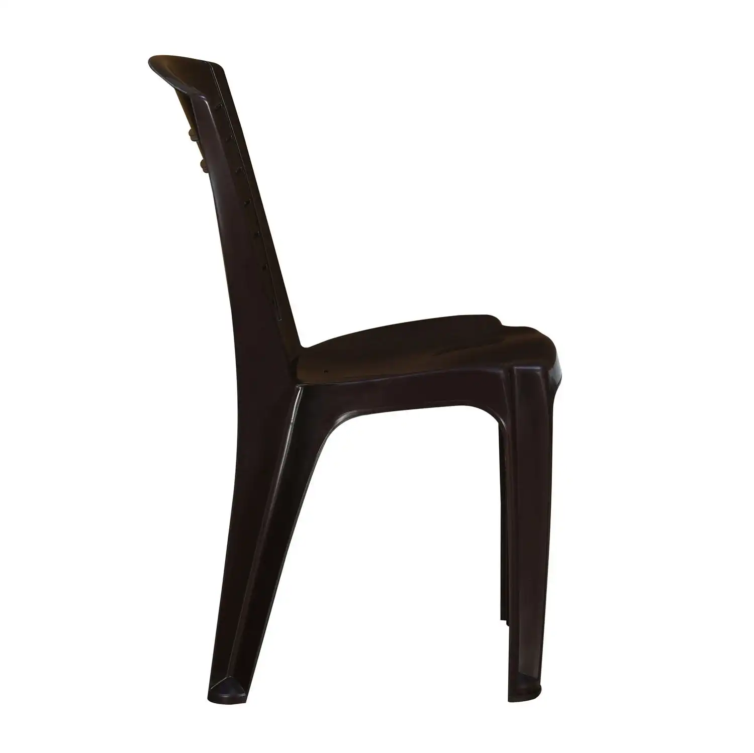 Nilkamal CHR4025 Plastic Armless Chair (Weather Brown) - Image 5