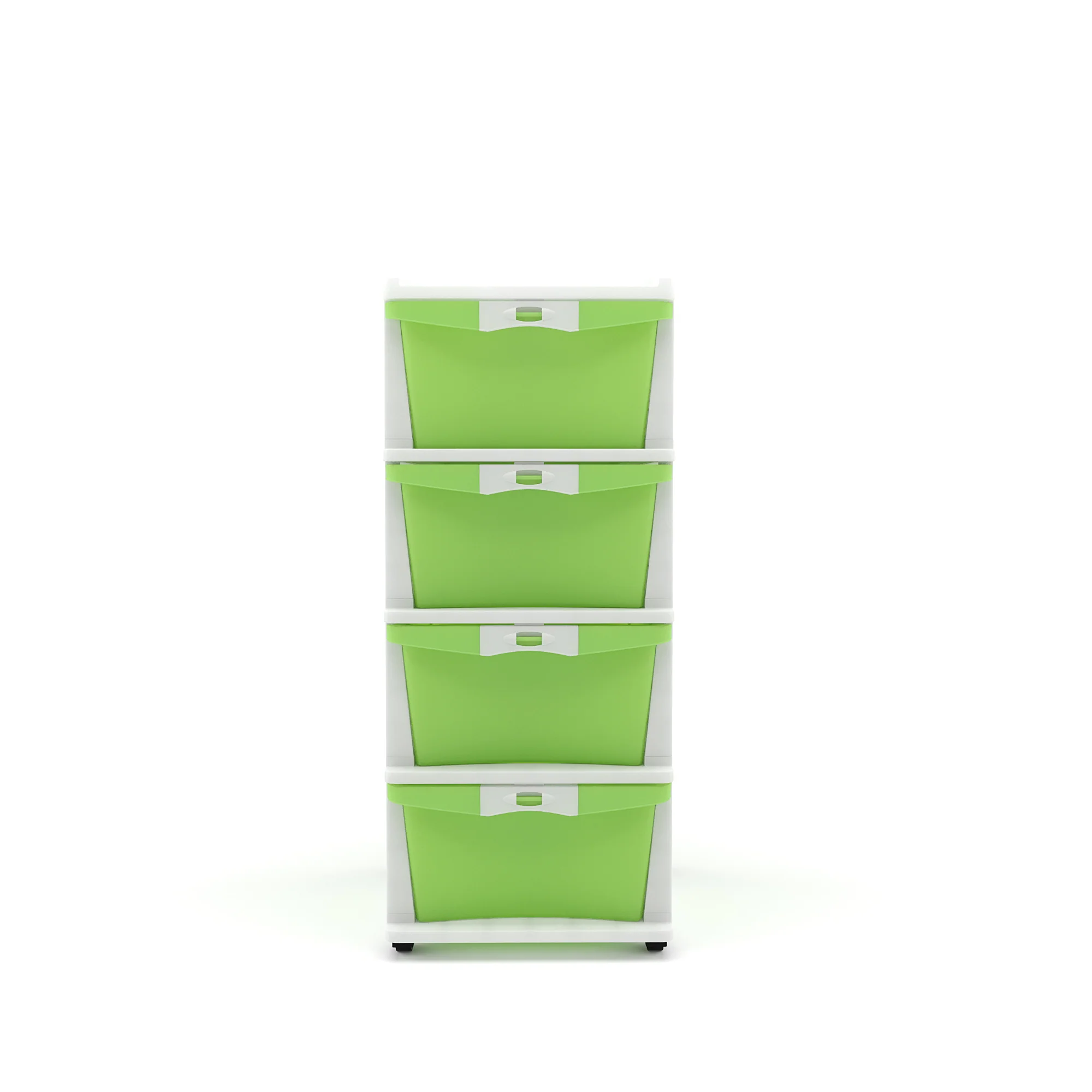 Nilkamal CHTR24 Four Layers Chest of Drawer (Cream and Pastel Green) - Image 3