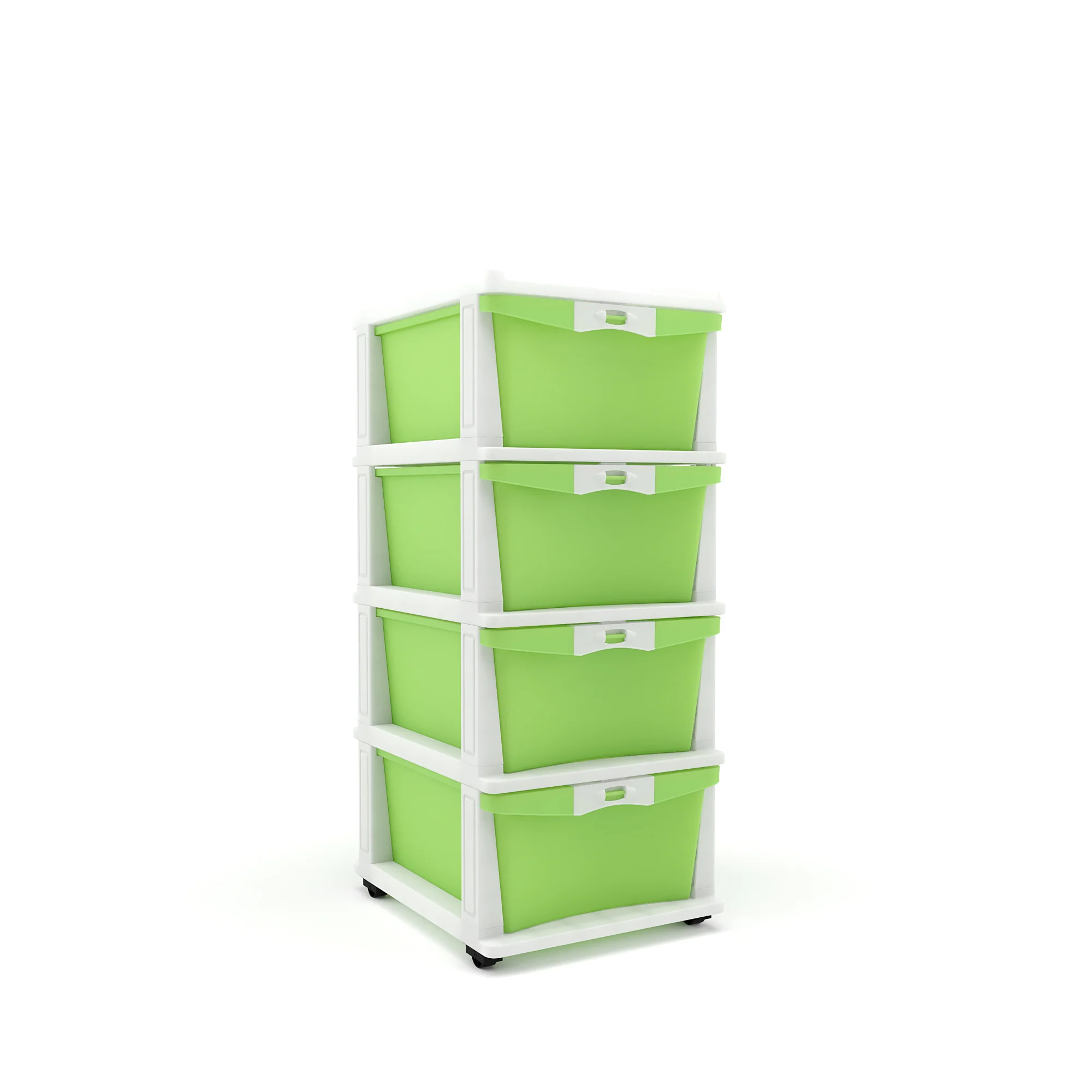 Nilkamal CHTR24 Four Layers Chest of Drawer (Cream and Pastel Green) - Image 4