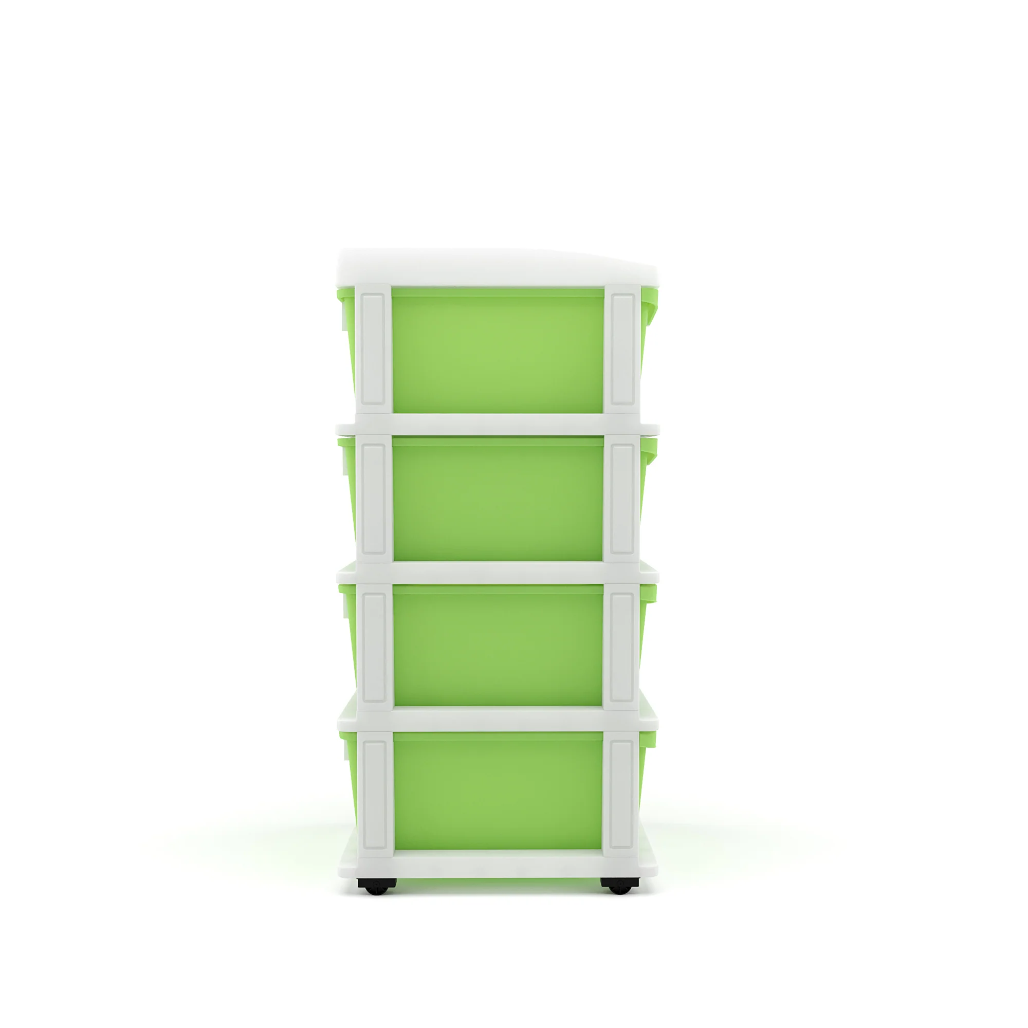 Nilkamal CHTR24 Four Layers Chest of Drawer (Cream and Pastel Green) - Image 6