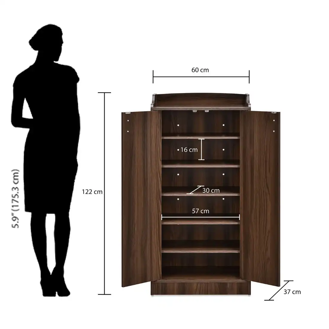 Nilkamal Claymont Engineered Wood Shoe Cabinet - Image 8