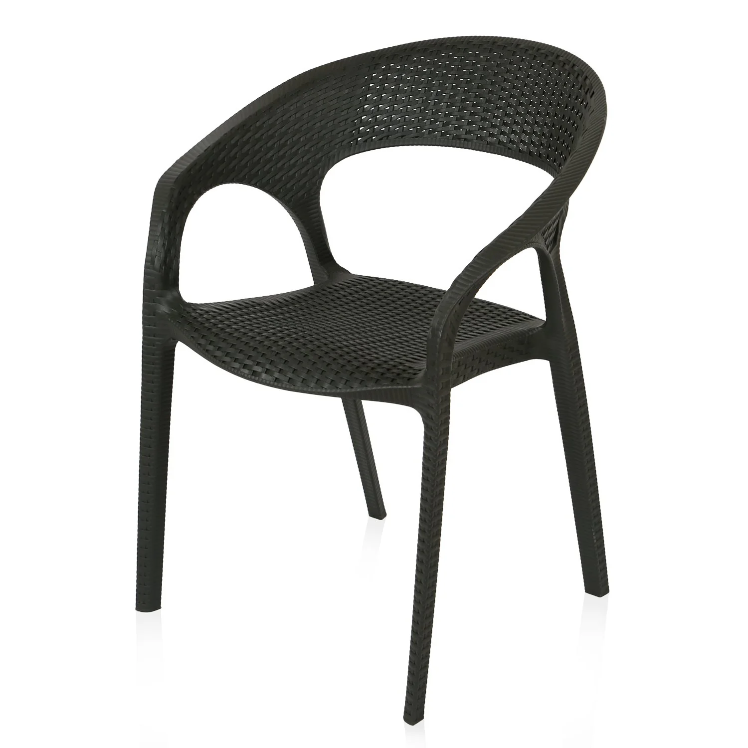 Nilkamal Club Plastic Arm Chair (Charcoal Grey) - Image 11