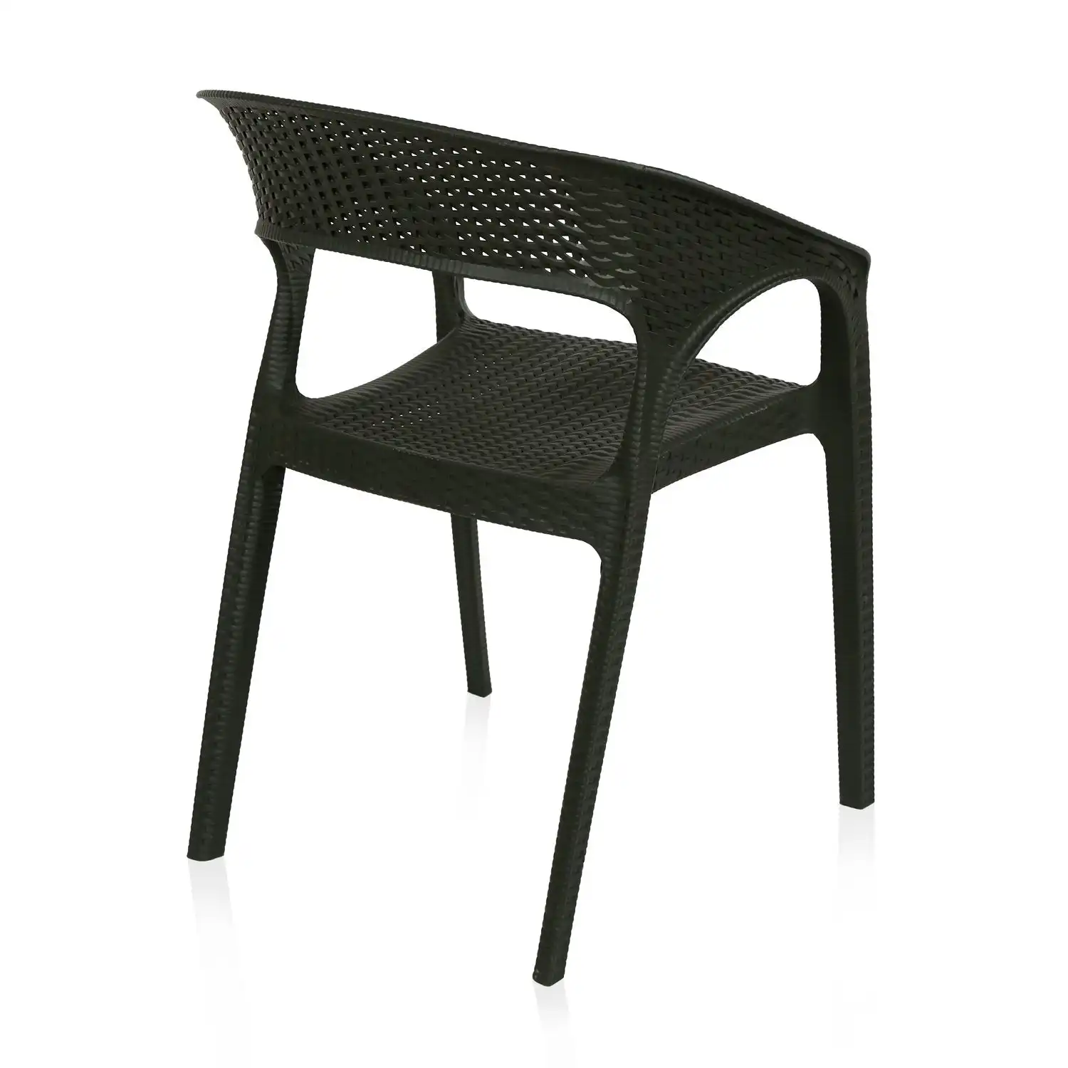 Nilkamal Club Plastic Arm Chair (Charcoal Grey) - Image 7
