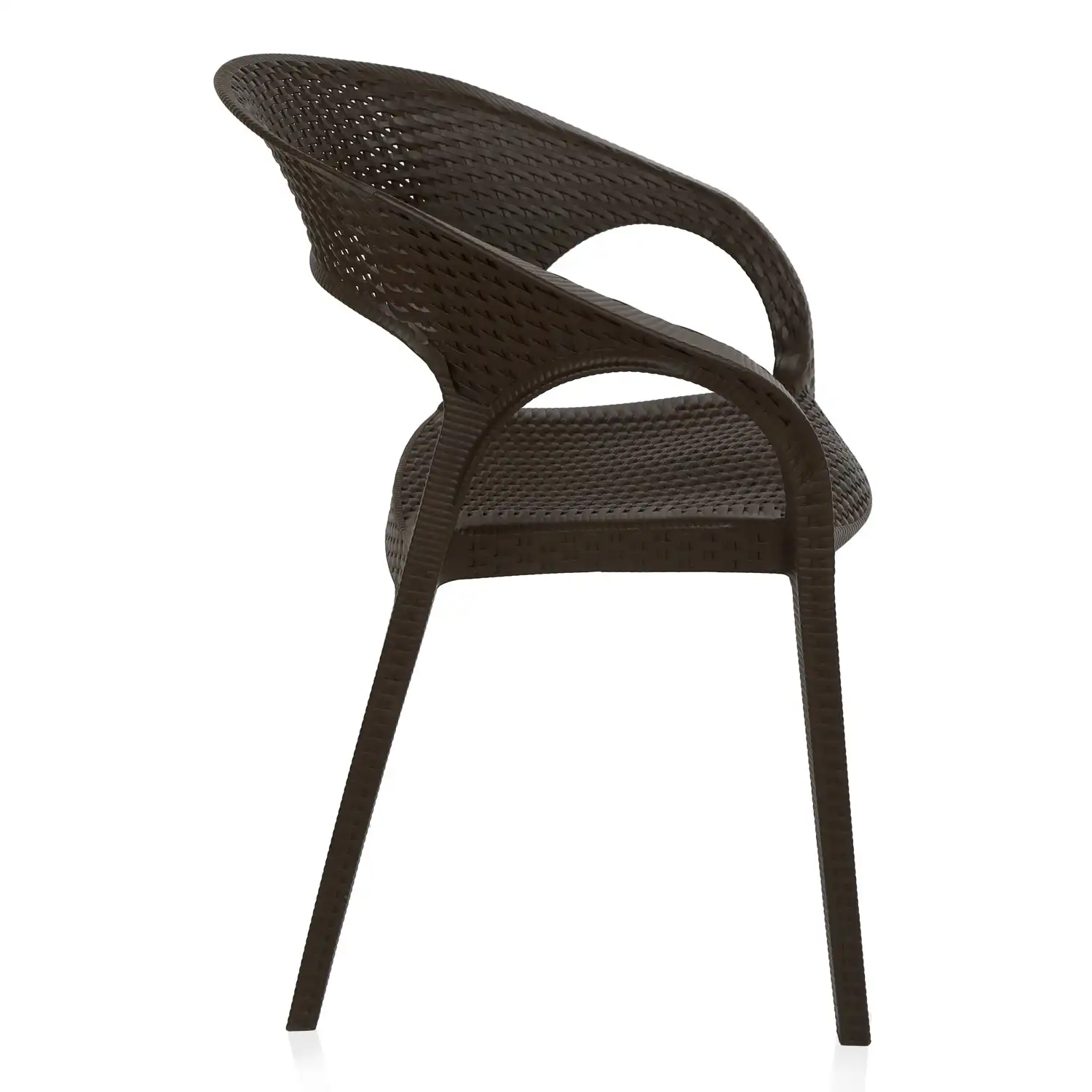 Nilkamal Club Plastic Arm Chair (Season Rust Brown) - Image 10