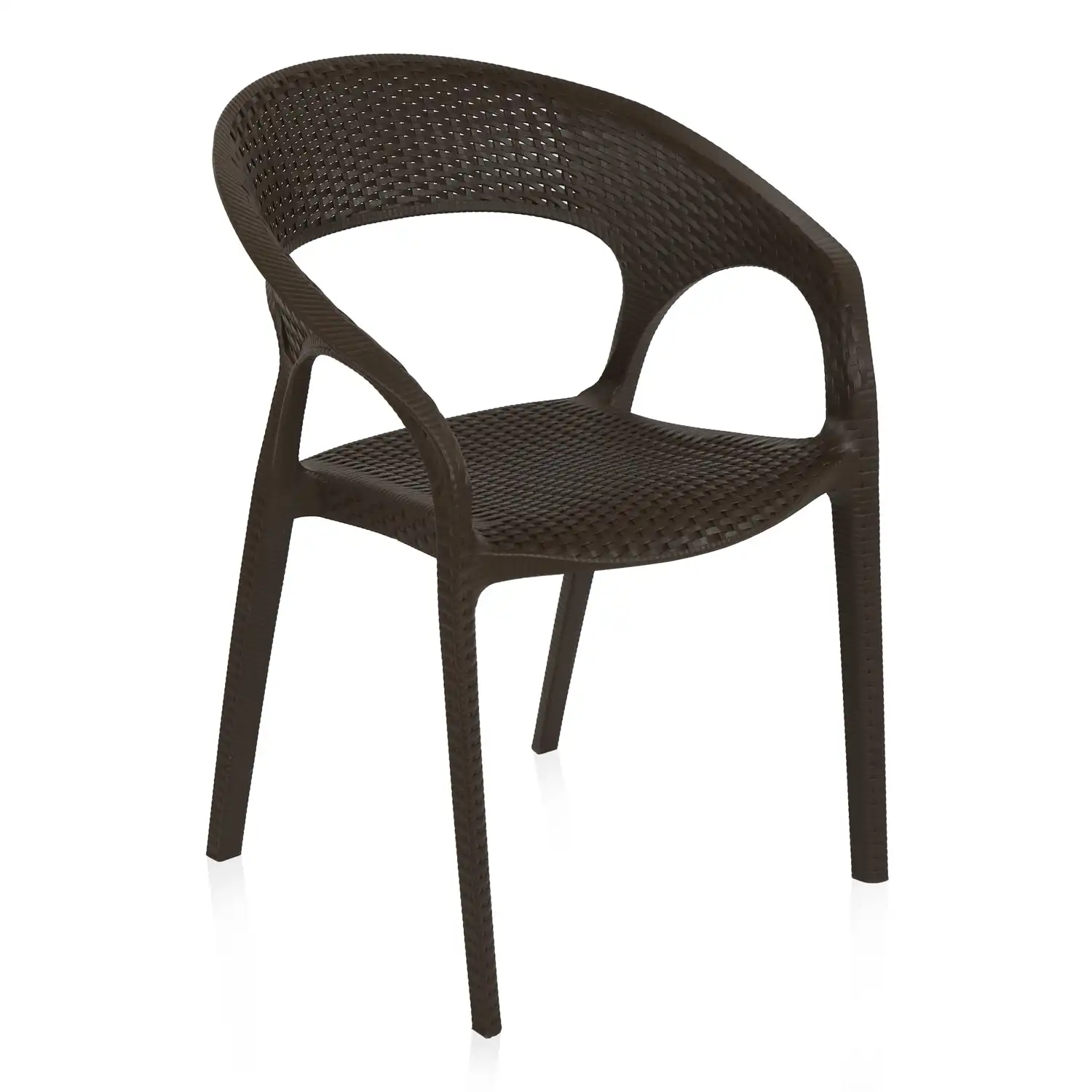 Nilkamal Club Plastic Arm Chair (Season Rust Brown) - Image 6