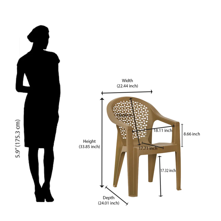 Nilkamal Comfy Plastic Arm Chair - Image 27