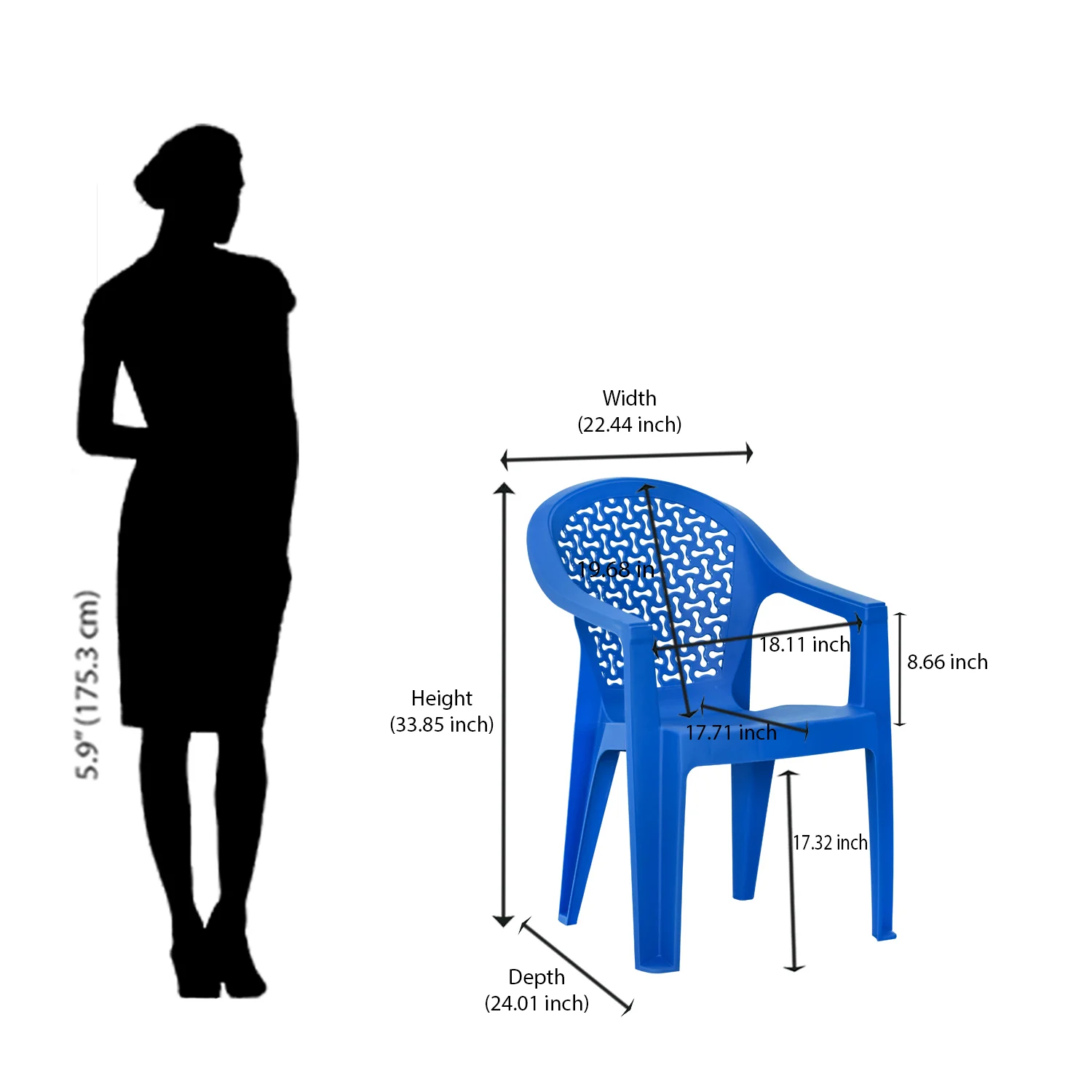 Nilkamal Comfy Plastic Arm Chair - Image 38