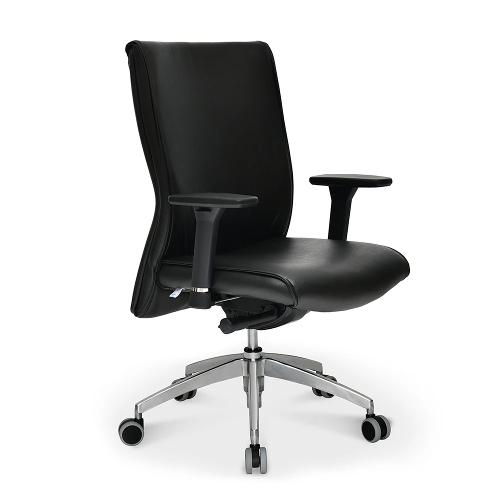 Nilkamal Command Mid Back Leatherette Office Chair (Black) - Image 4