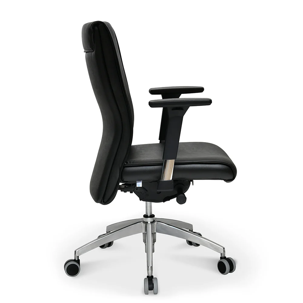 Nilkamal Command Mid Back Leatherette Office Chair (Black) - Image 5